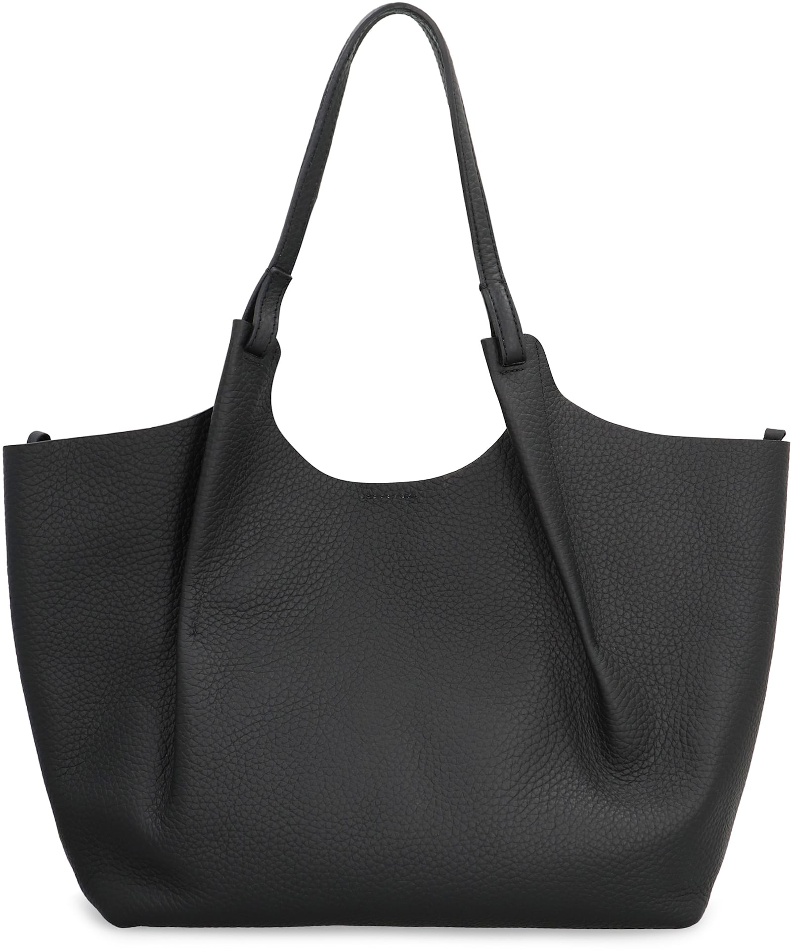 Shop Gianni Chiarini Dua Leather Handbag In Black