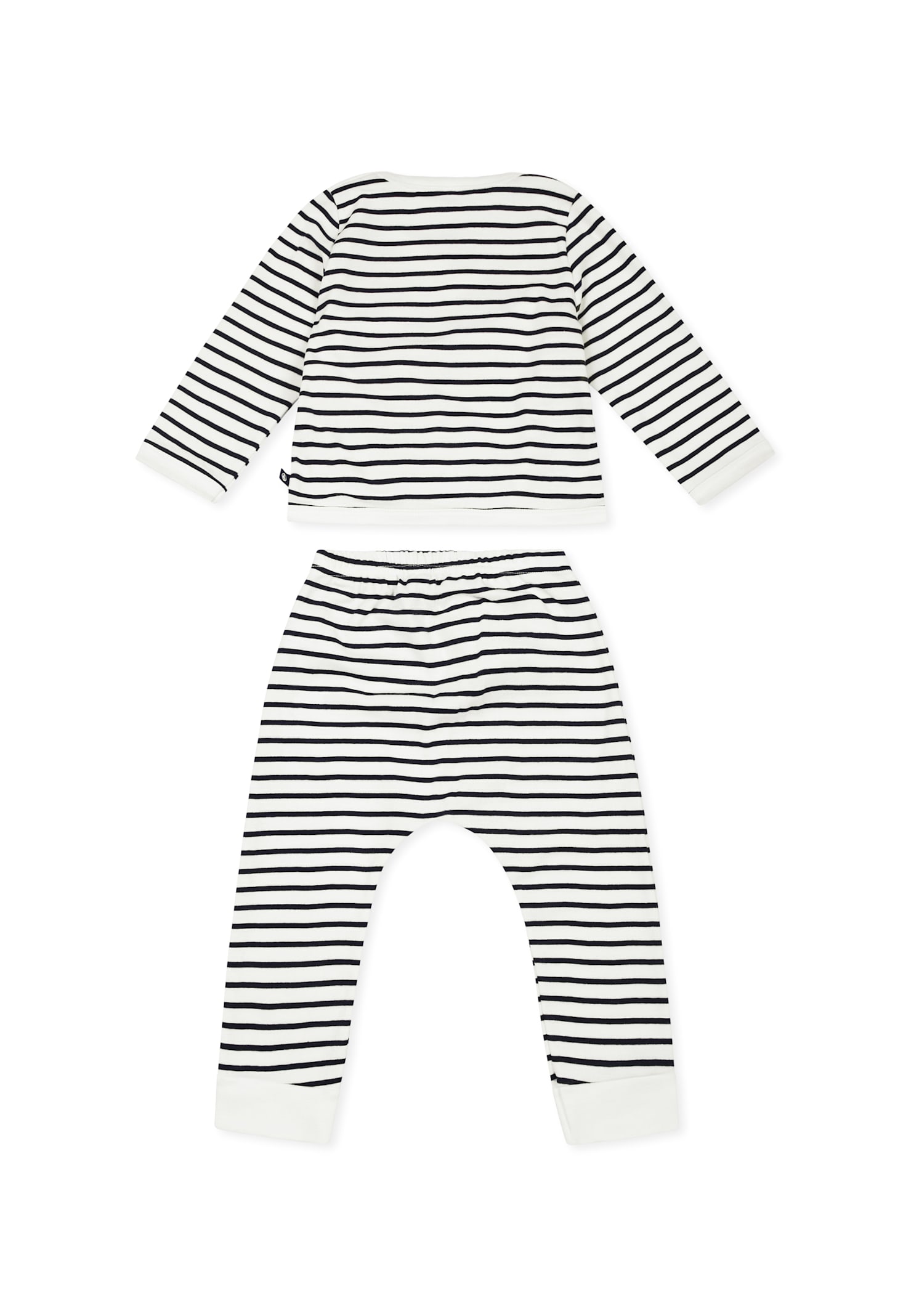 Petit Bateau Multicolor Newborn Suit For Baby Boy With Sailboat In Multicolor