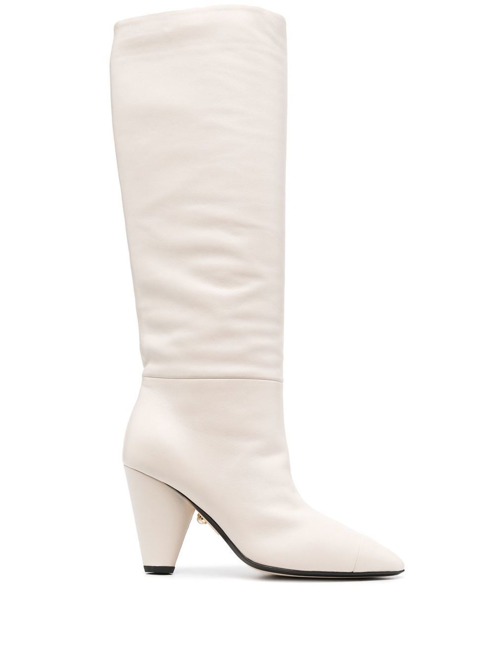 Alevì Off-white Calf Leather Boots
