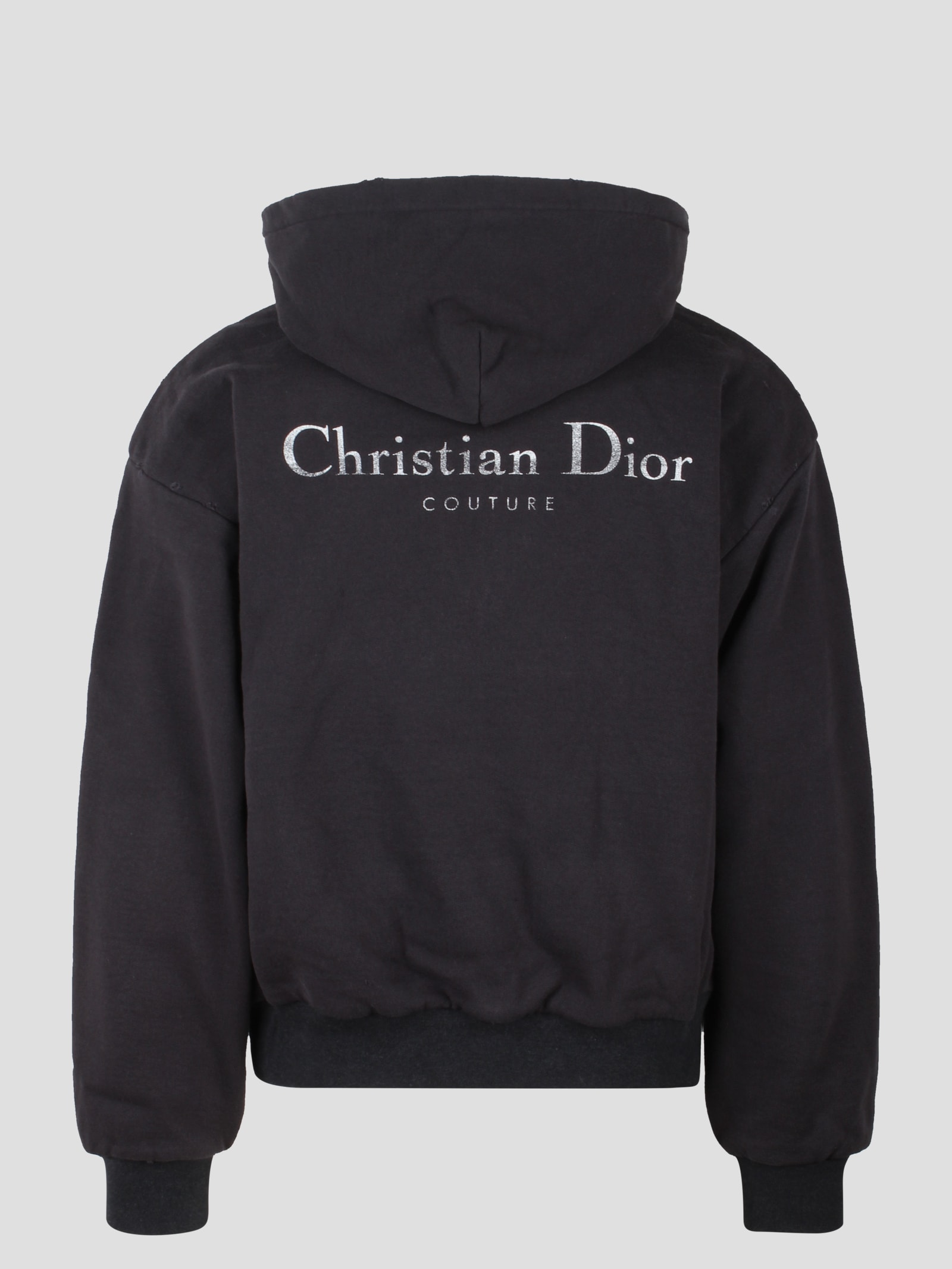 Shop Dior Vintage Hoodie In Black