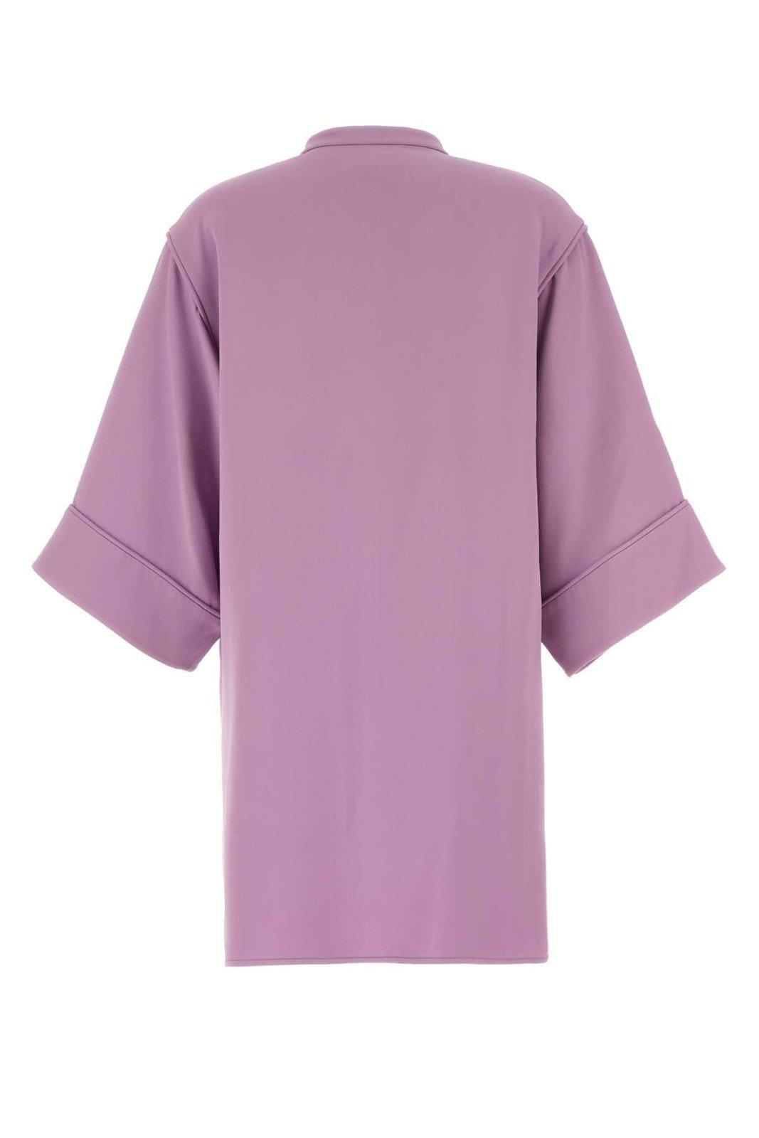 Valentino Light Purple Vlogo Mini Dress In Lilac