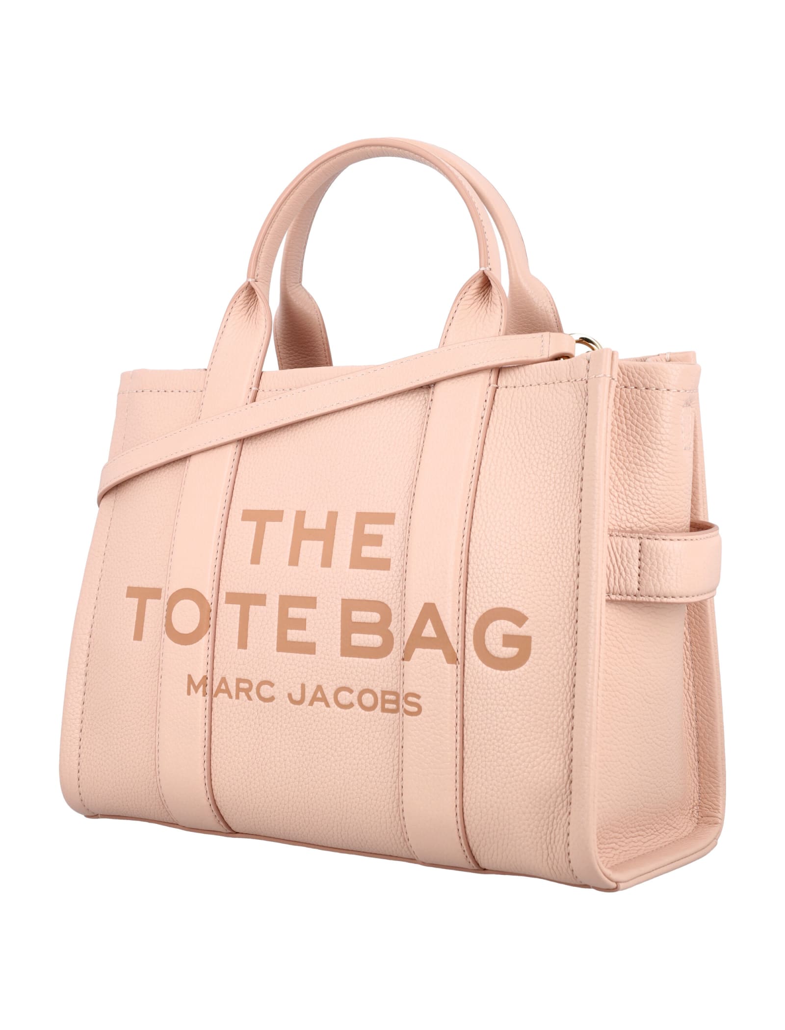 Marc Jacobs The Leather Medium Tote Bag In Pink