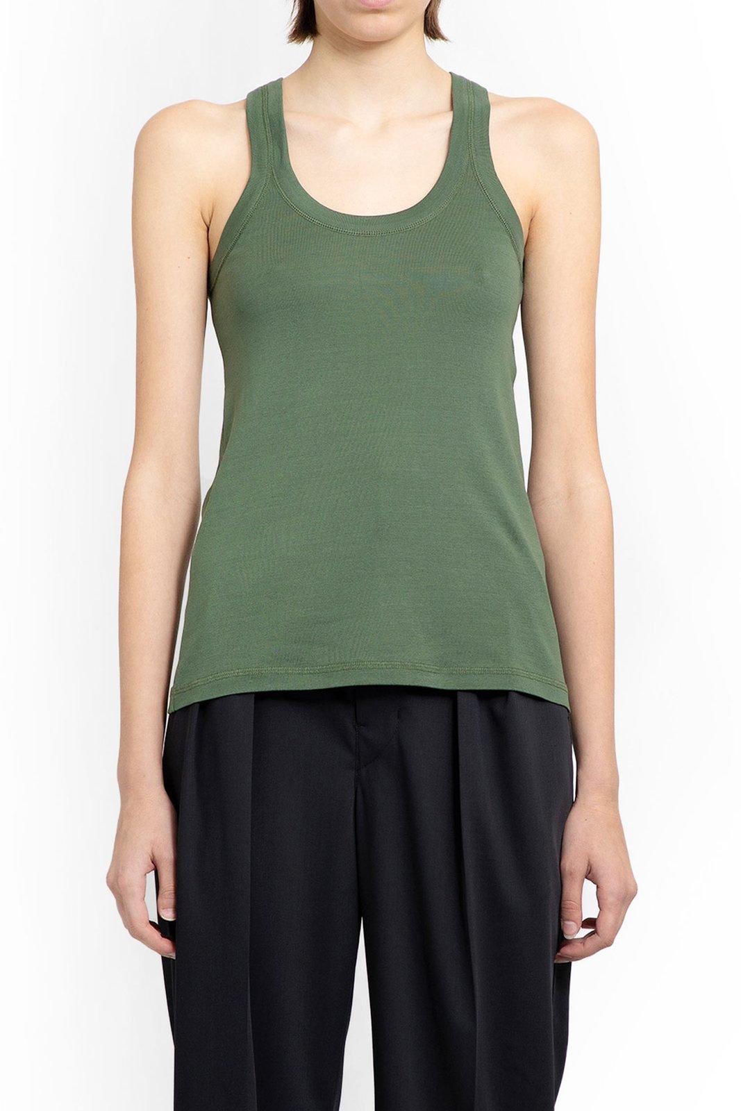 Shop Lemaire Sleeveless Tank Top In Green