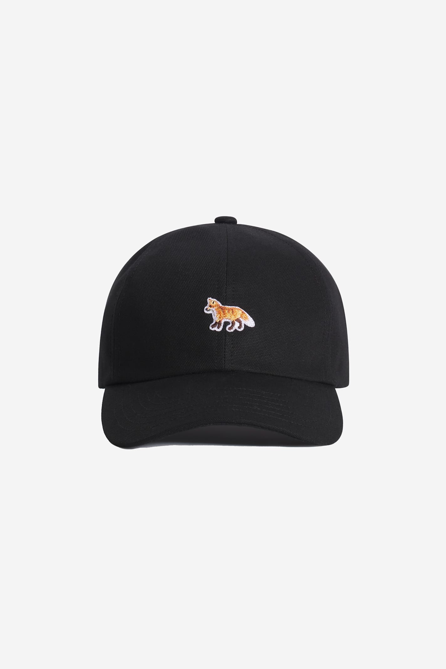 Maison Kitsuné Baby Fox Embroidered Cap In Black