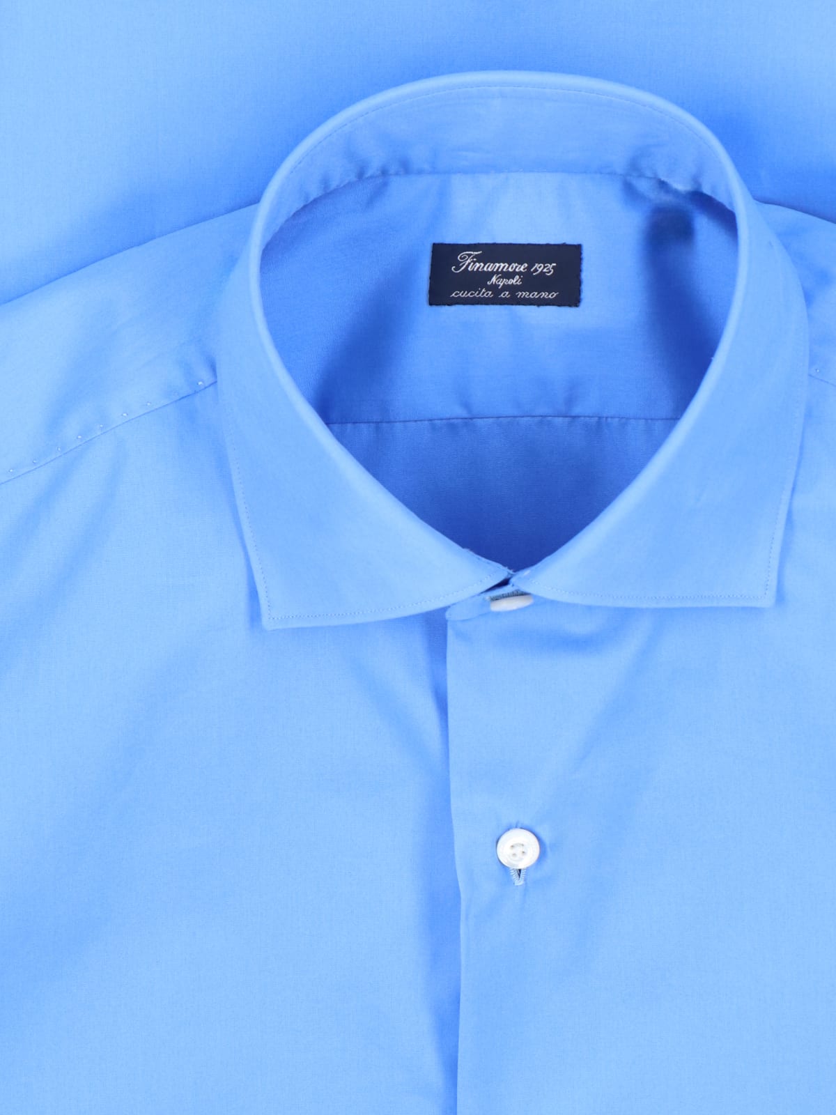 Shop Finamore Slim Shirt In Light Blue