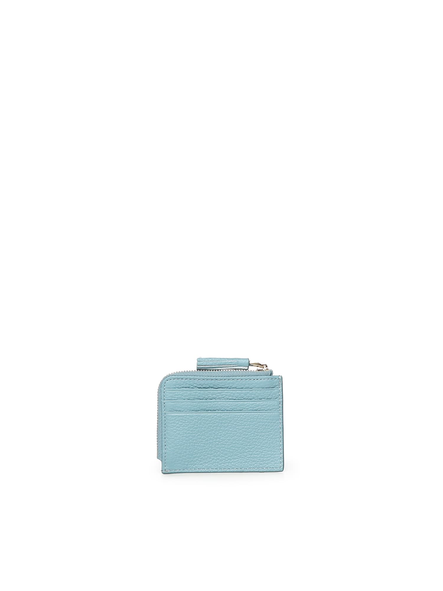 Coccinelle Leather Card Holder In Blue