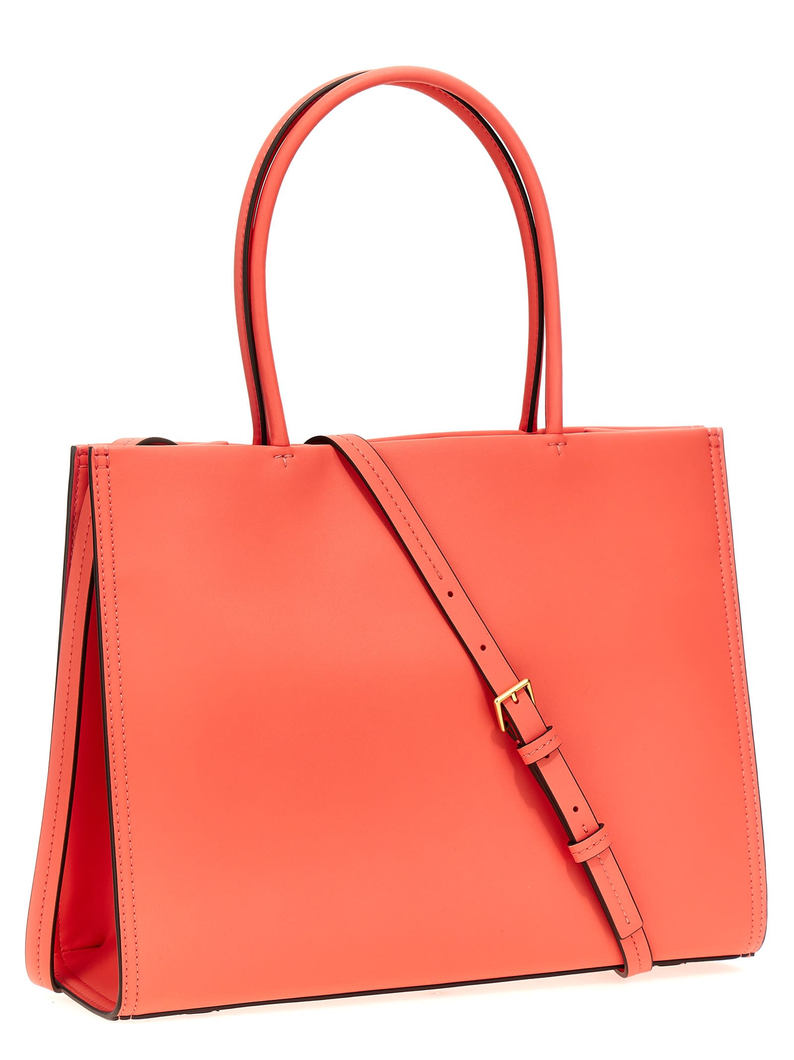 Shop Tory Burch Ella Bio Small Shopping Bag In Orange