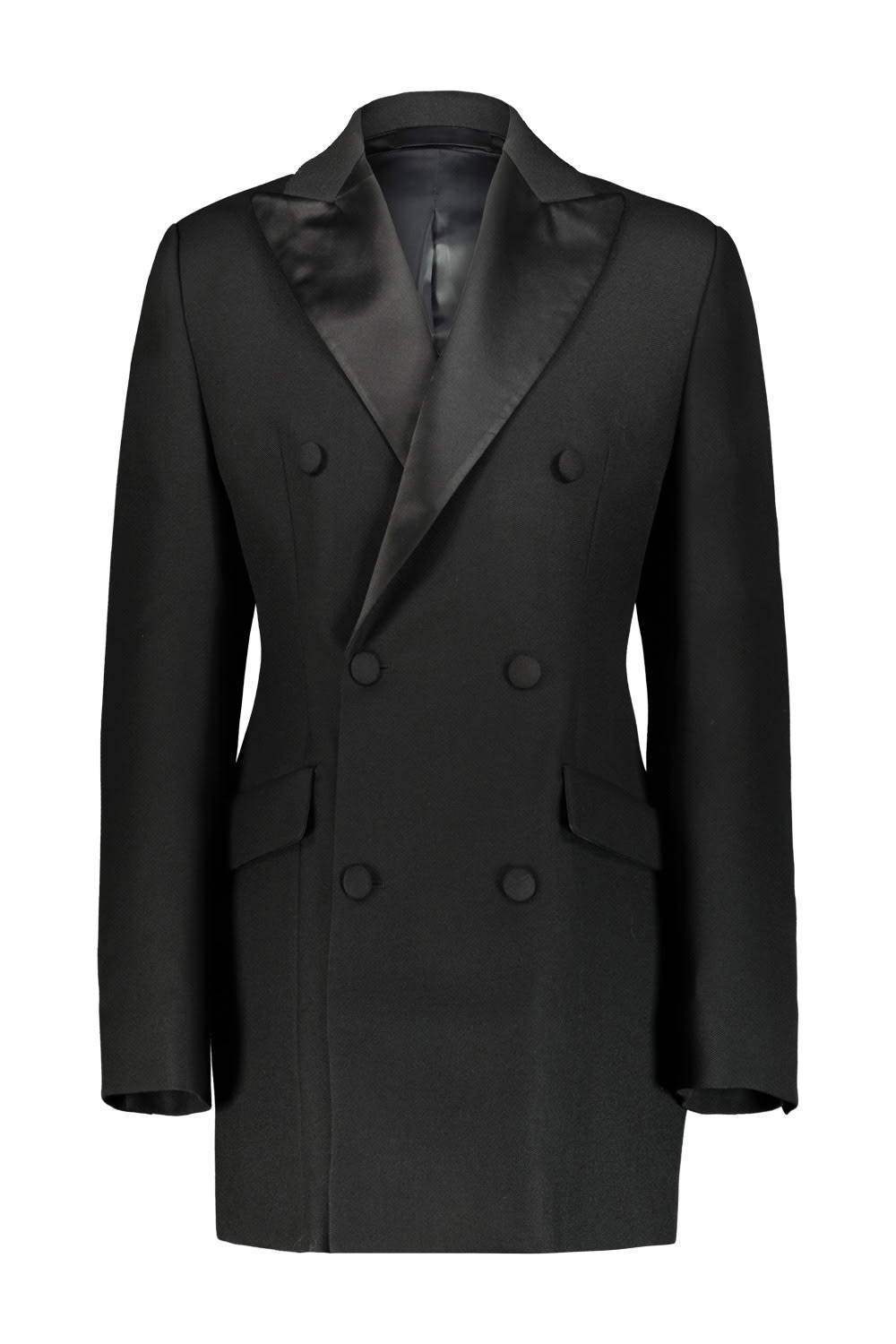 Shop Wardrobe.nyc Sculptured Blazer Dress In Blk Black