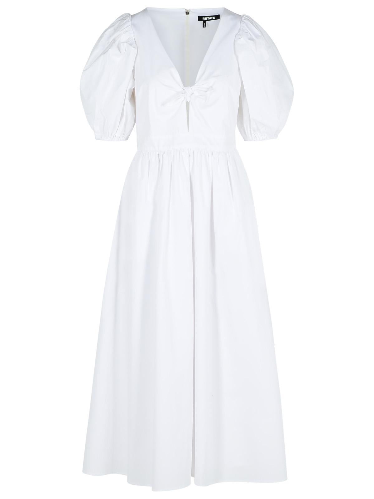 puff White Cotton Dress