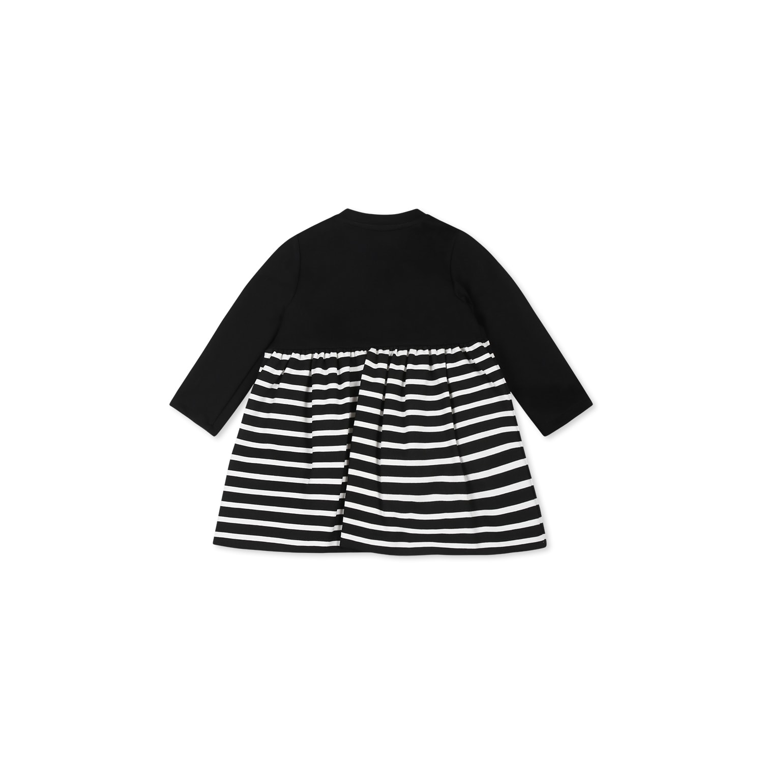 BALMAIN BLACK DRESS FOR BABY GIRL WITH LOGO 