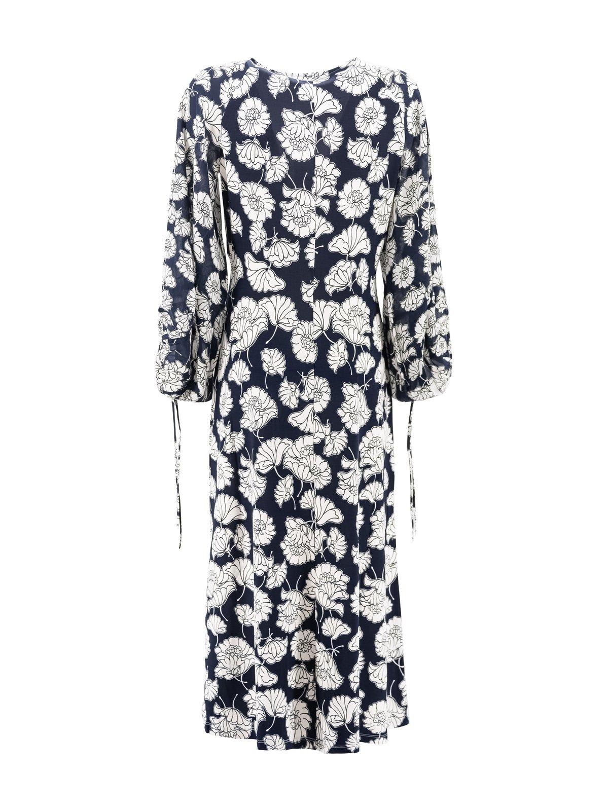 All-over Printed Long-sleeved Dress