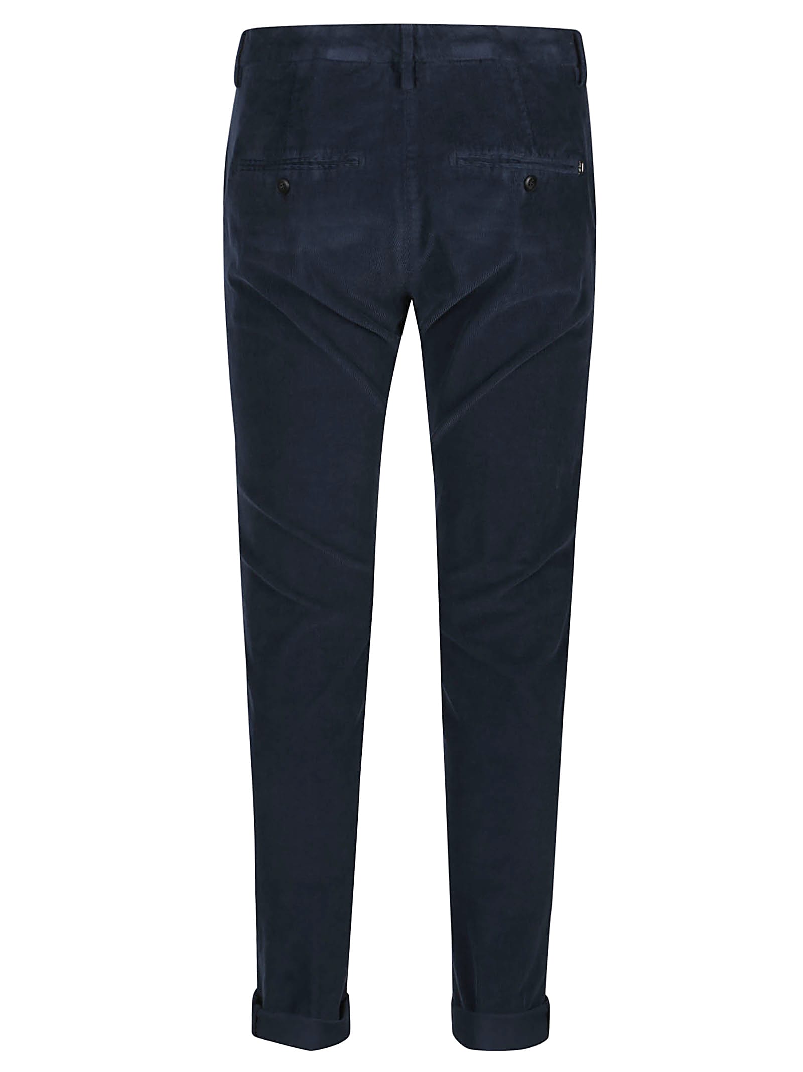 Dondup Mid-rise Tapered Chinos In Blu Cupo