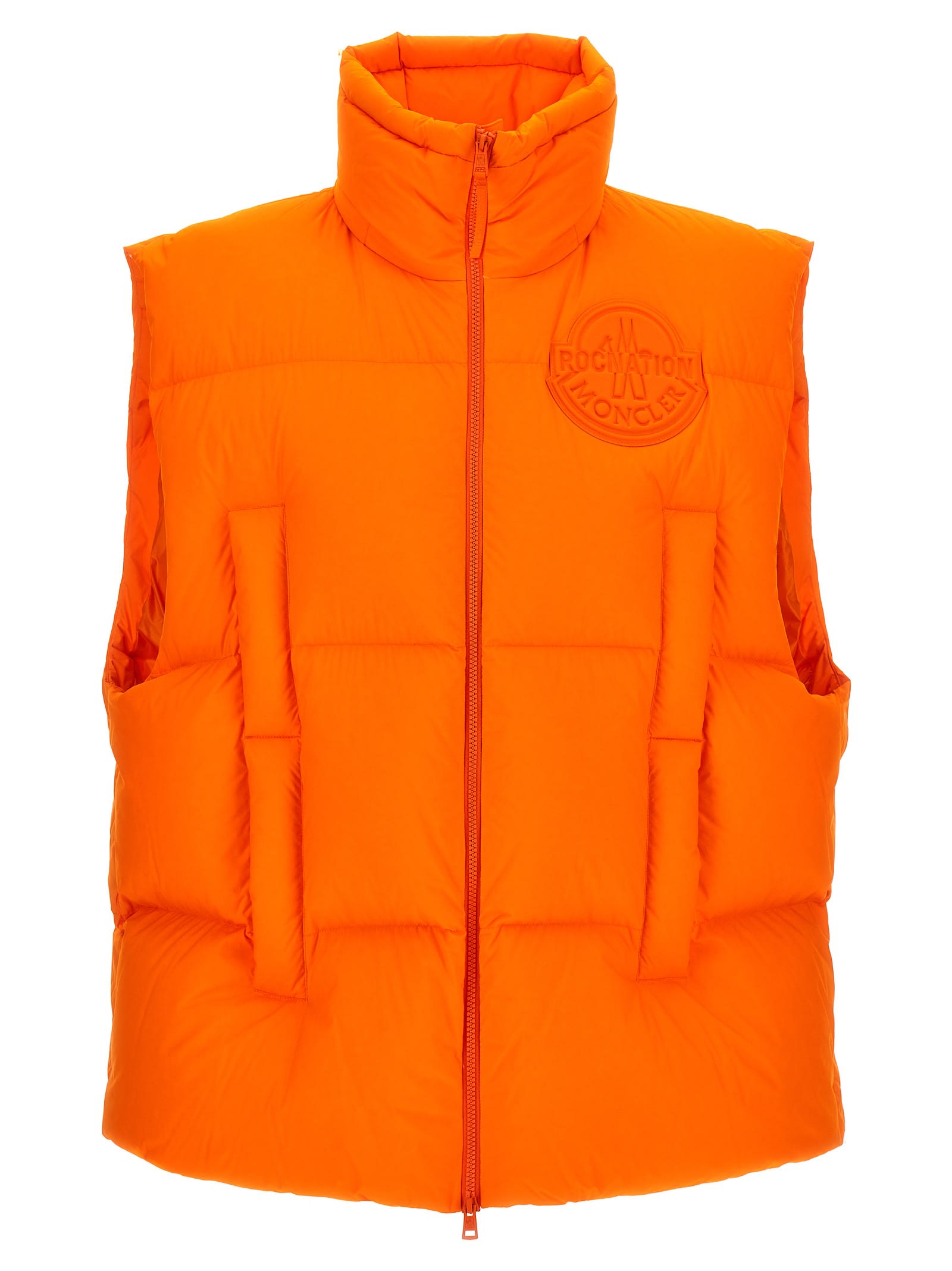 Shop Moncler Genius Roc Nation By Jay-z Apus Vest In Orange