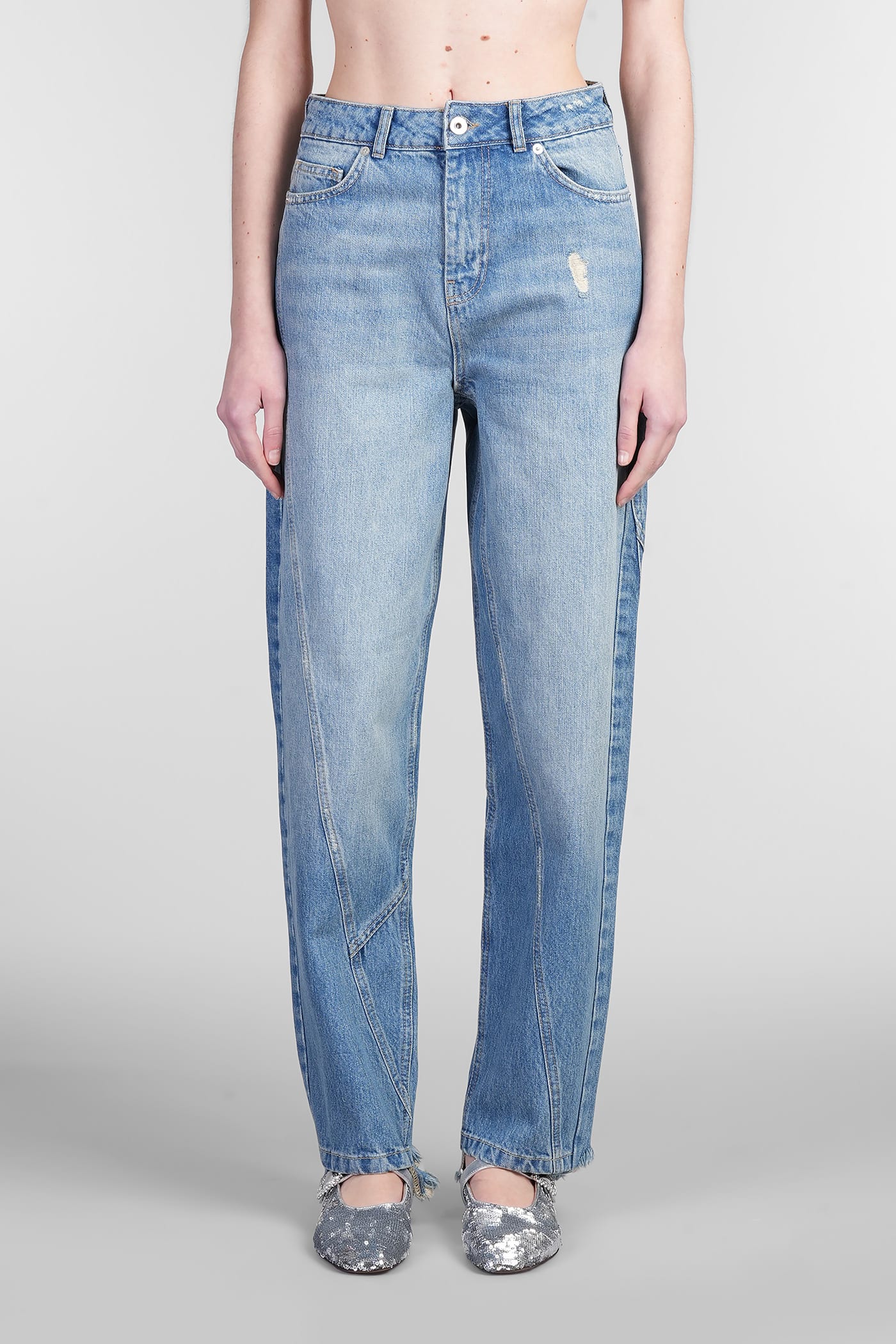 Shop Halfboy Jeans In Blue Denim
