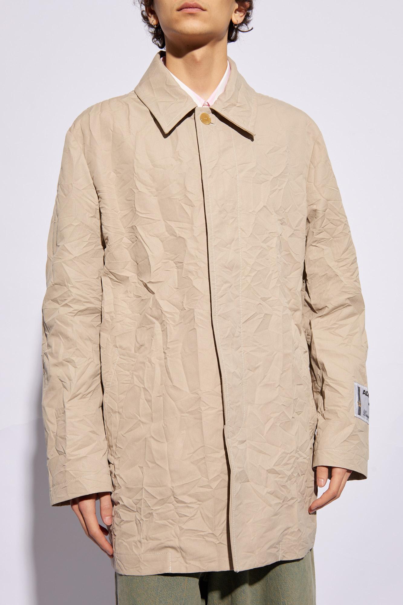 Acne Studios Cropped Coat In Neutral