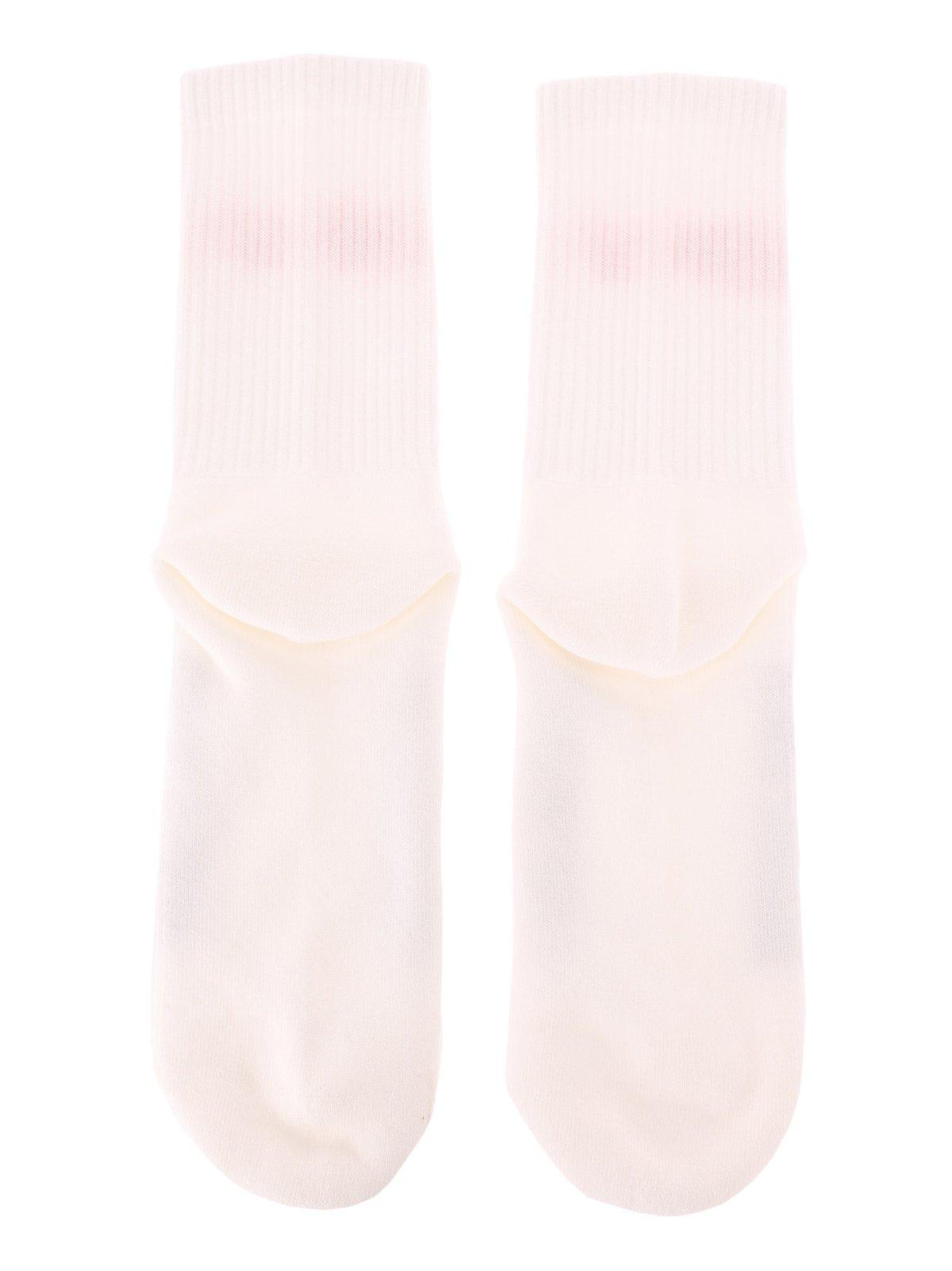 Shop Heron Preston Logo Printed Socks In White