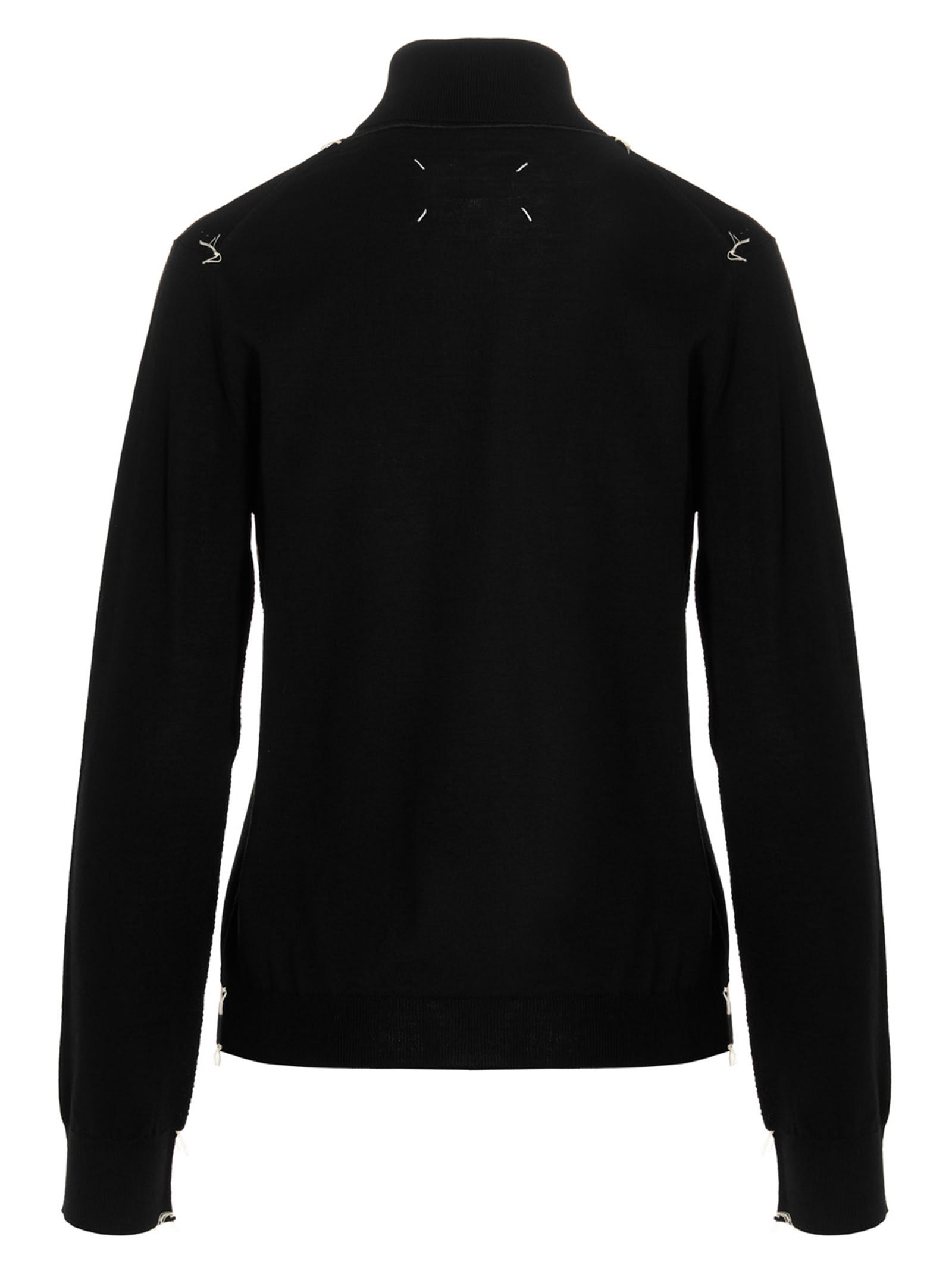 Maison Margiela Suéter Con Cuello Alto - Negro In Black