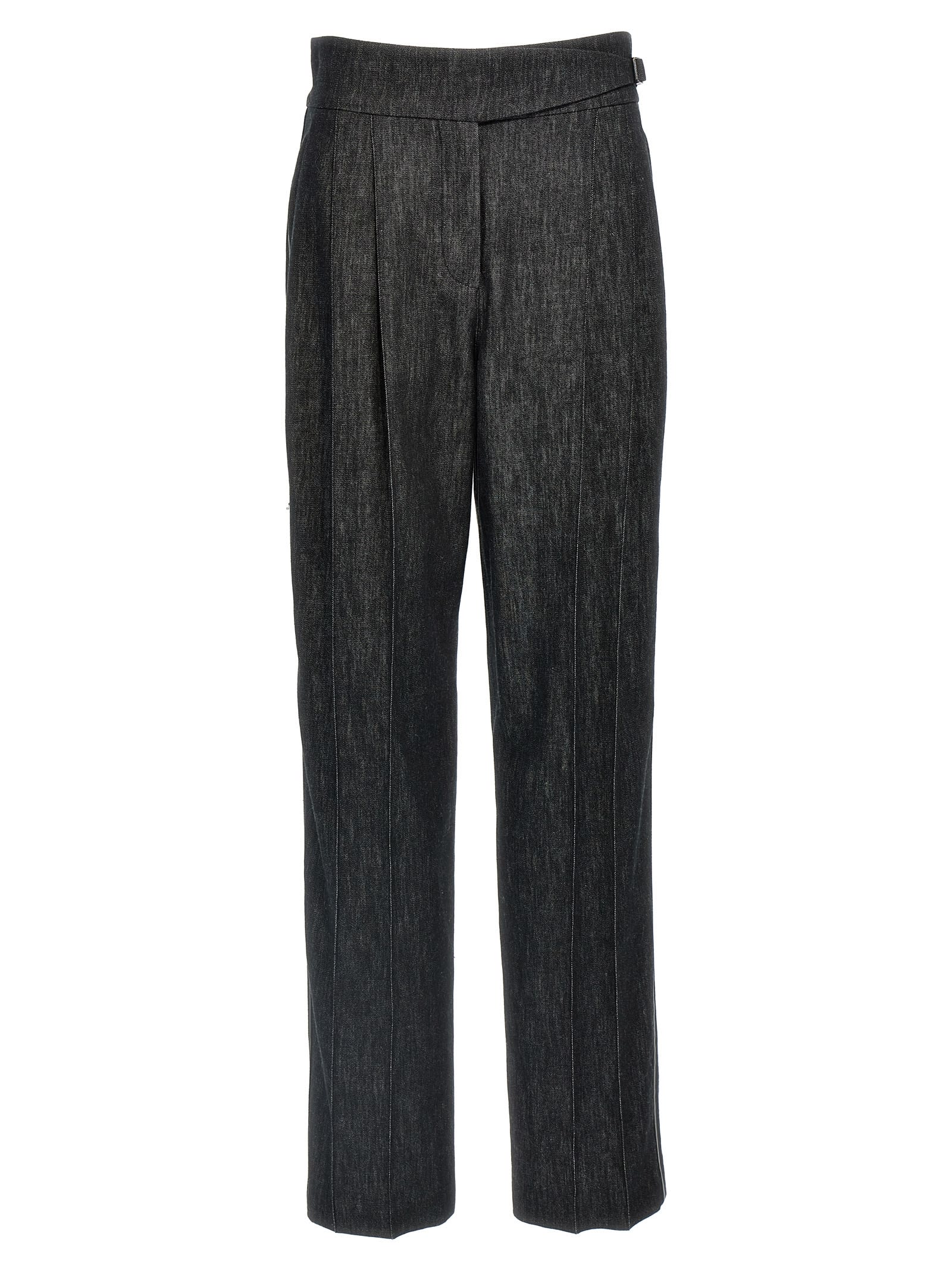 Shop Brunello Cucinelli Strap Detail Jeans In Black