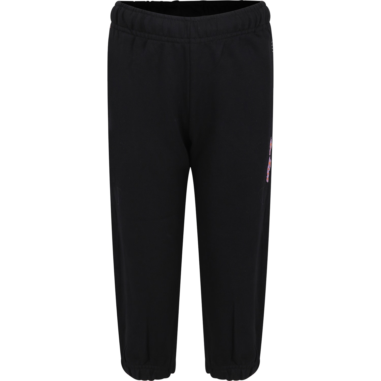 Molo Kids' Black Trousers For Boy With Writing
