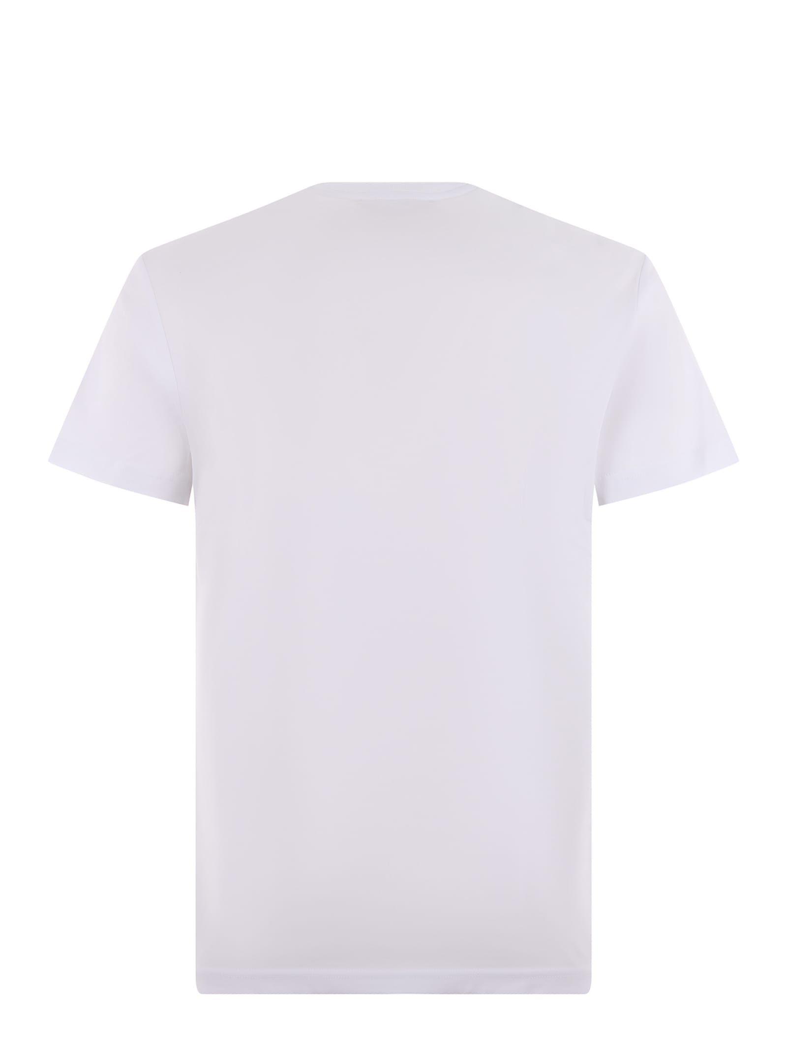 Shop Versace Jeans Couture T-shirt In Bianco/oro