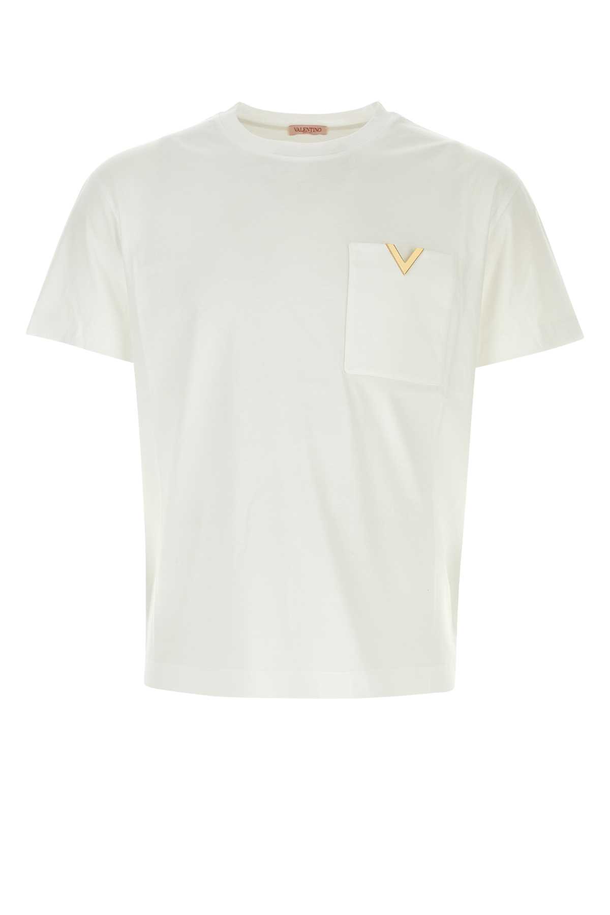 V-logo Cotton T-shirt