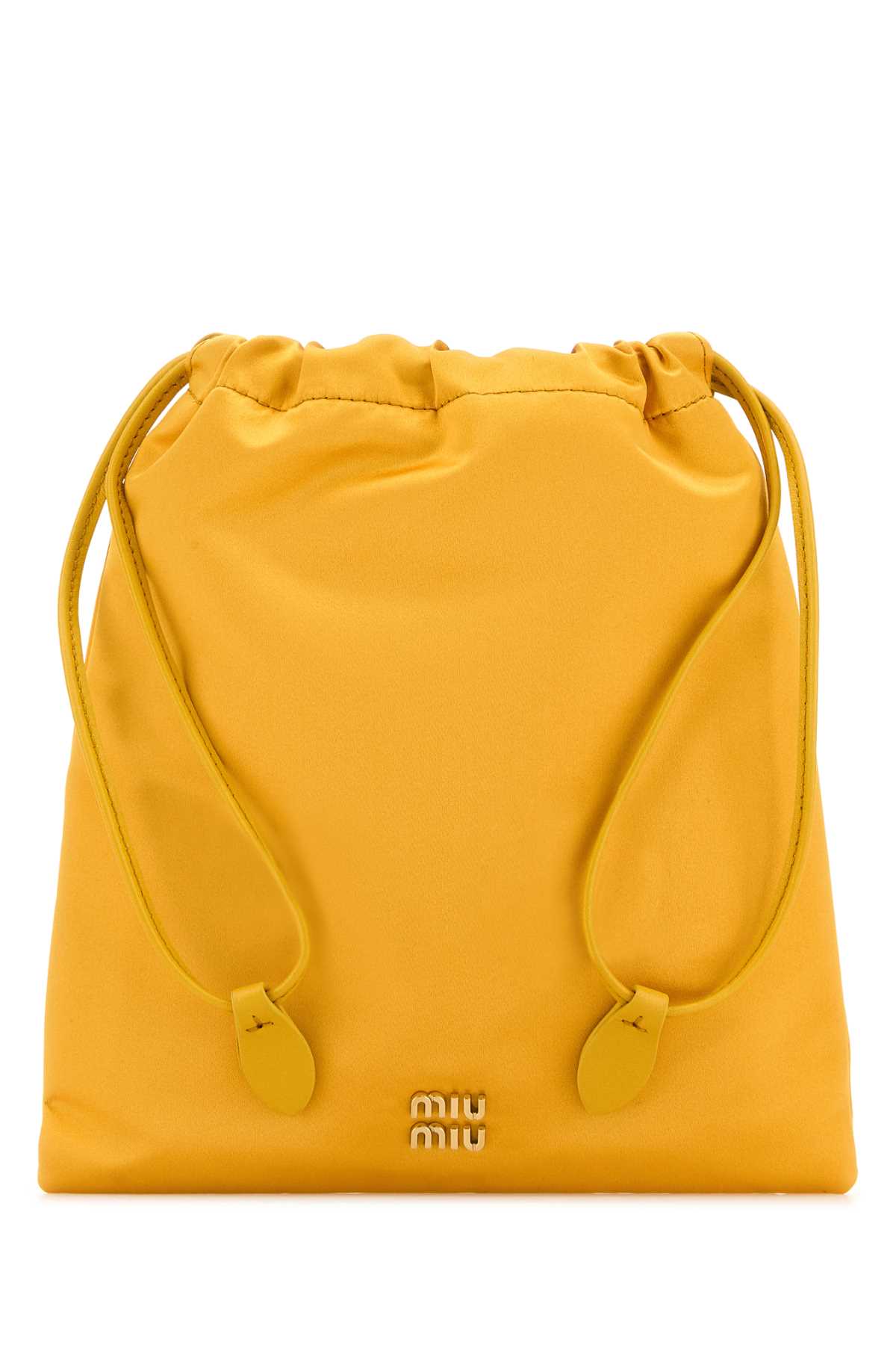 MIU MIU LIGHT ORANGE SATIN POUCH