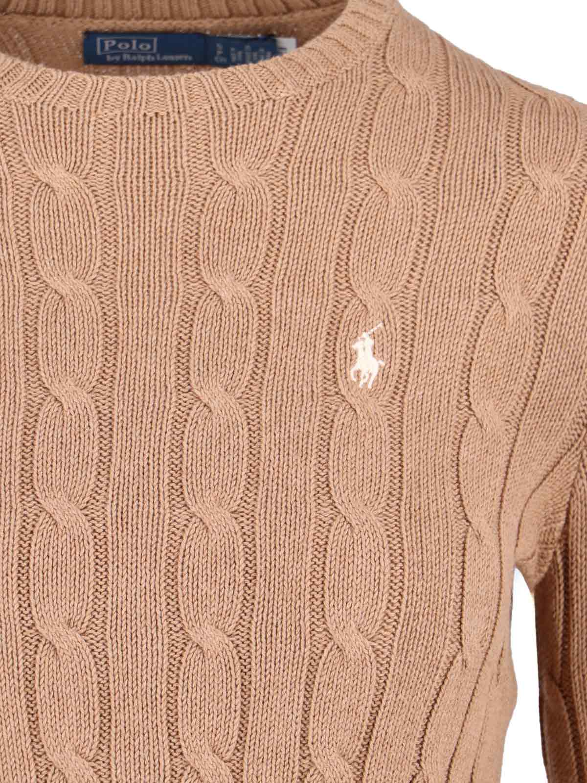 Polo Ralph Lauren Polo-pony-motif Cotton Jumper In Brown