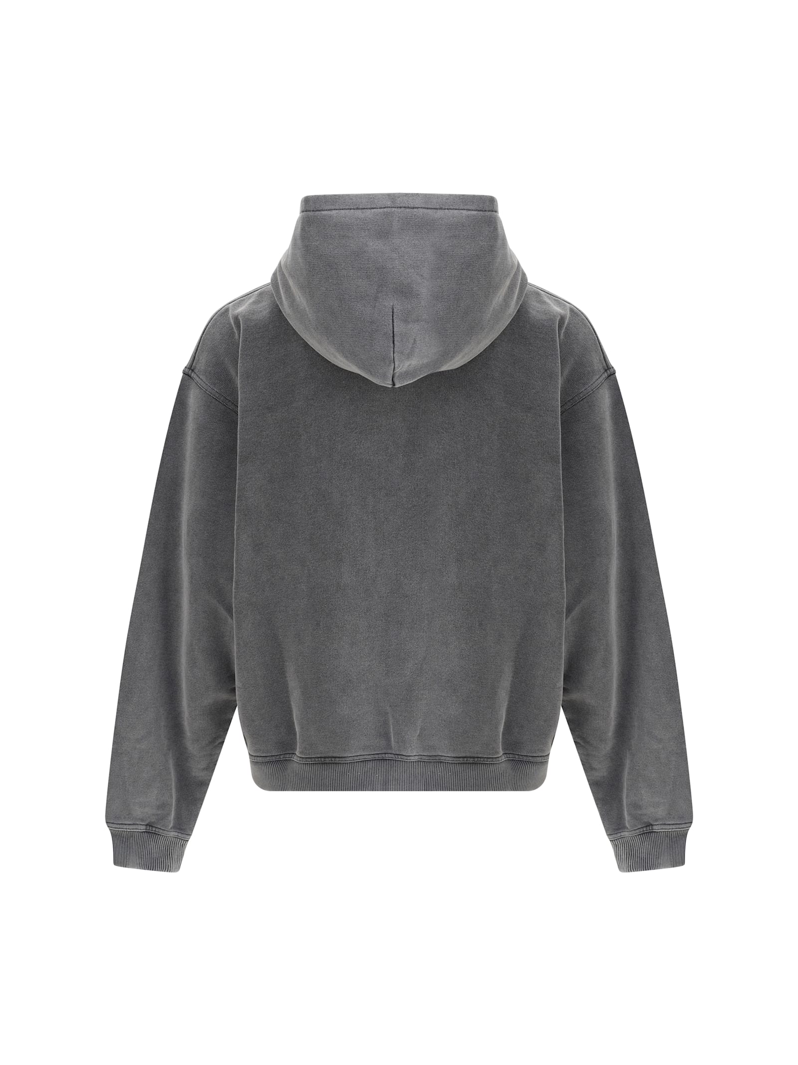 Represent Mens Script Logo Zip-up Cotton Hoody Vintage Grey In Gray