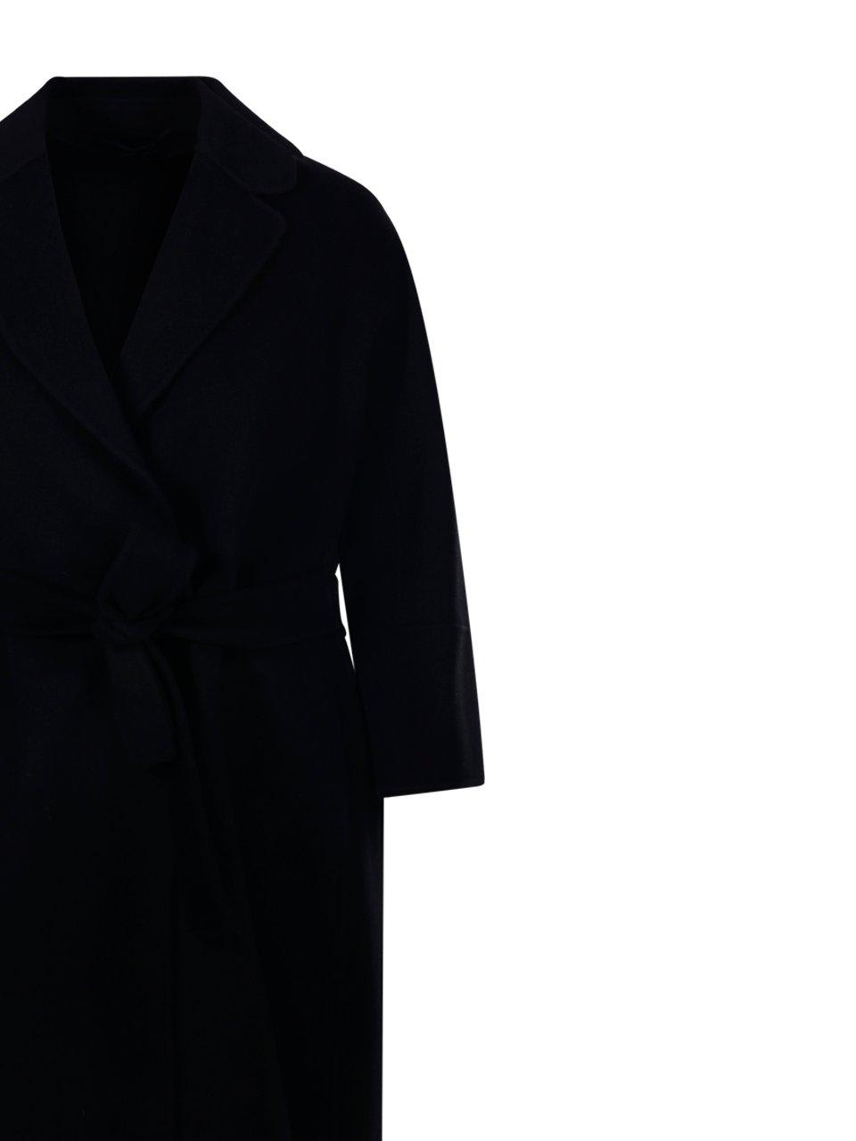 Shop 's Max Mara Arona Belted Long-sleeved Coat In Black