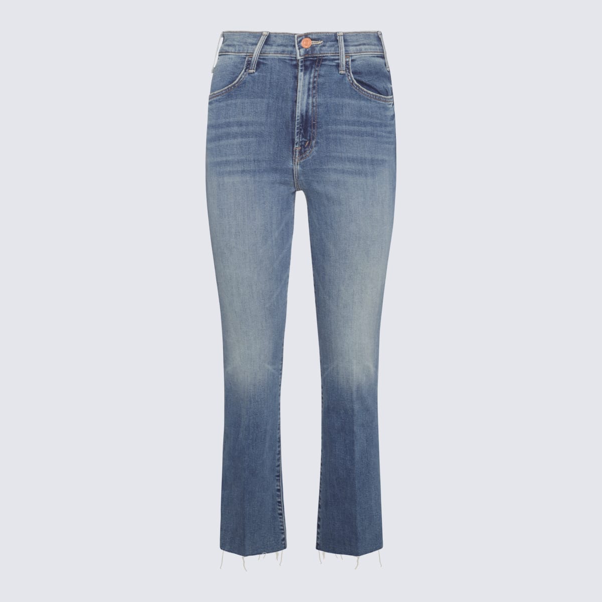 Shop Mother Blue Denim Crop Jeans