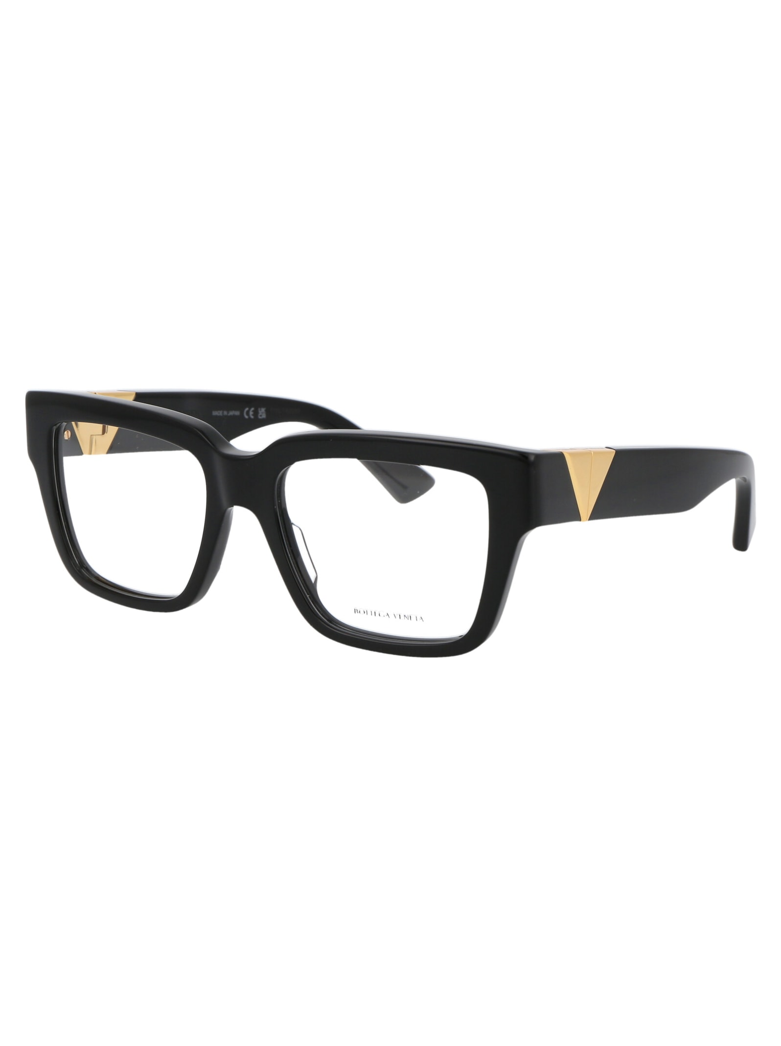 Shop Bottega Veneta Bv1222o Glasses In 001 Black Black Transparent