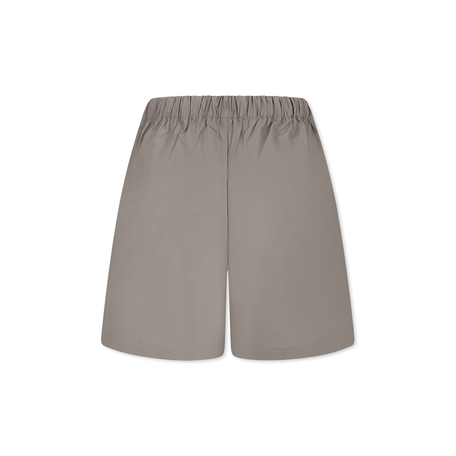 Msgm Beige Shorts For Boy With Logo In Beige