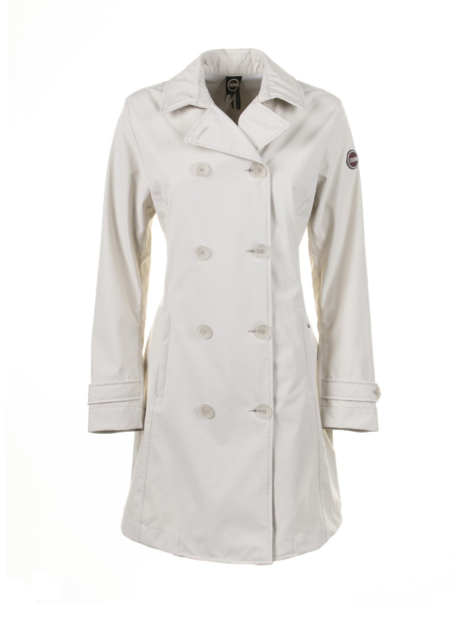 Shop Colmar Softshell Trench Coat With Belt At The Waist In Porcellana