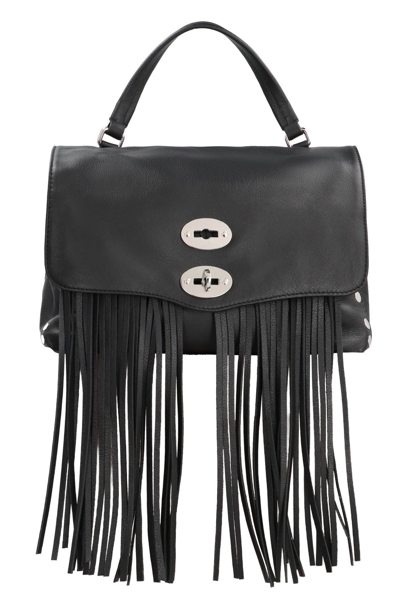 Shop Zanellato Postina S Leather Handbag In Black