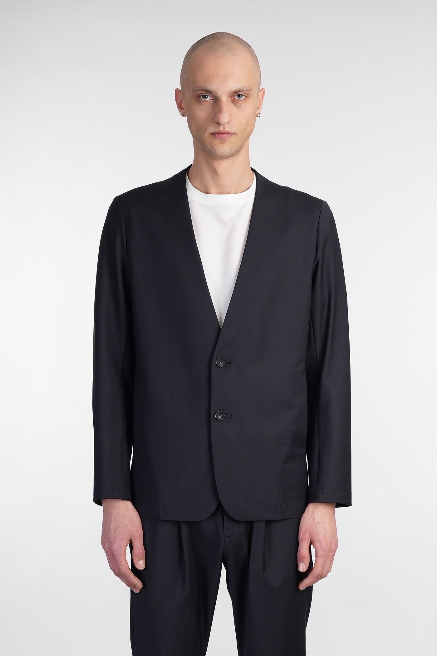 Blazer In Blue Polyester