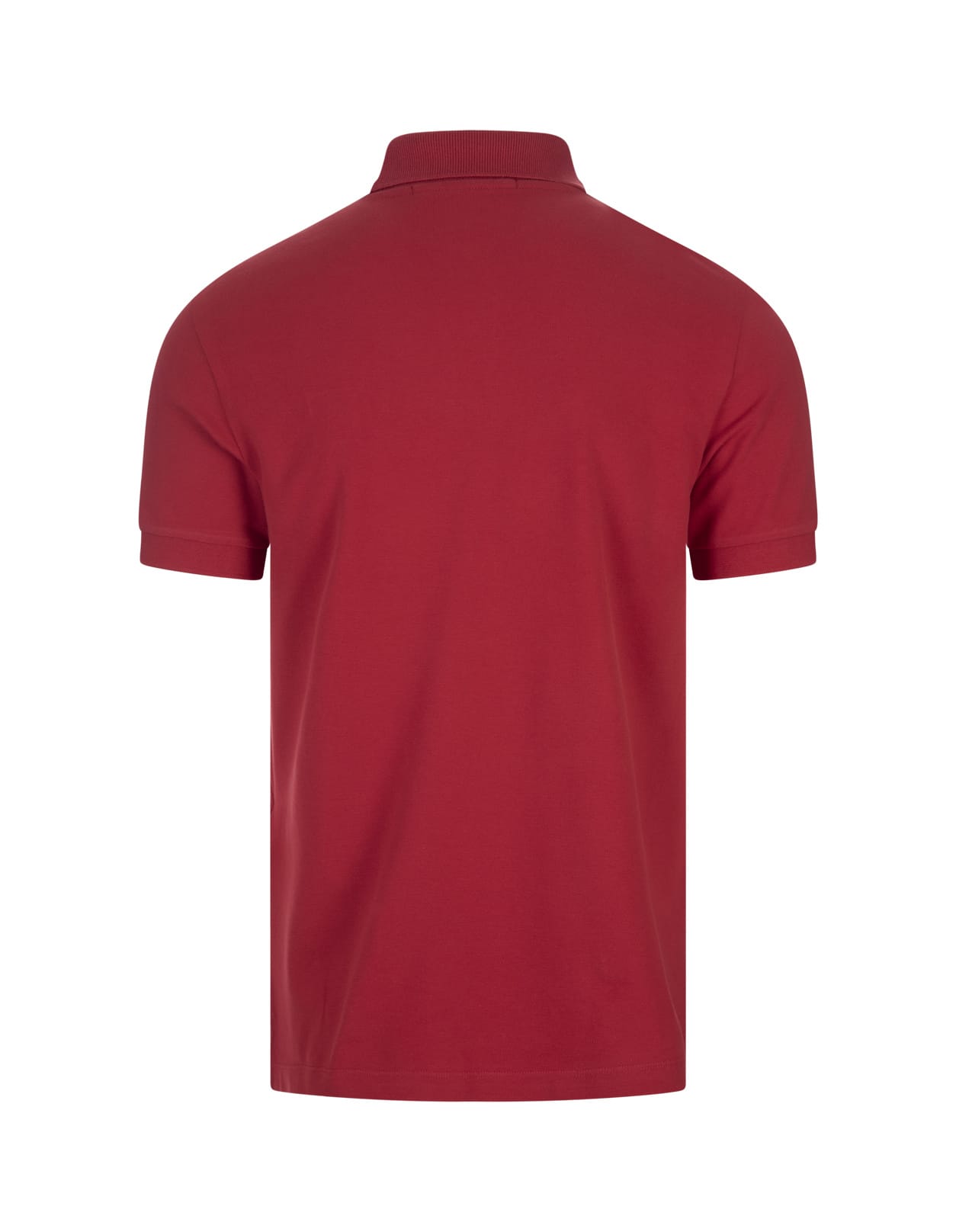 Shop Stone Island Red Piqué Slim Fit Polo Shirt