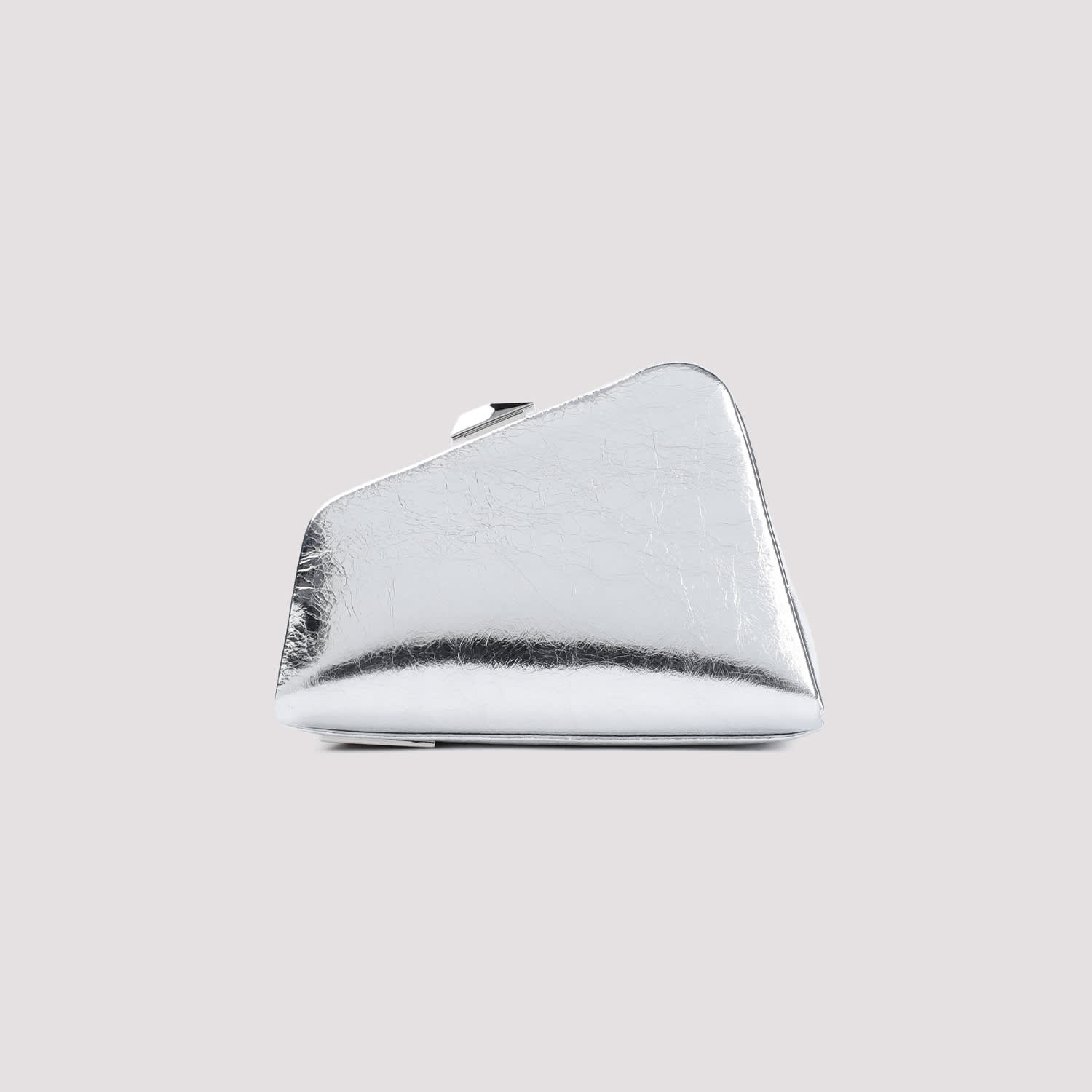 Shop Attico Midnight Clutch In Silver