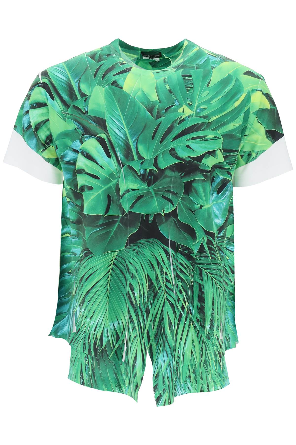 Shop Comme Des Garçons Homme Deux Jungle Print T-shirt With In White (green)