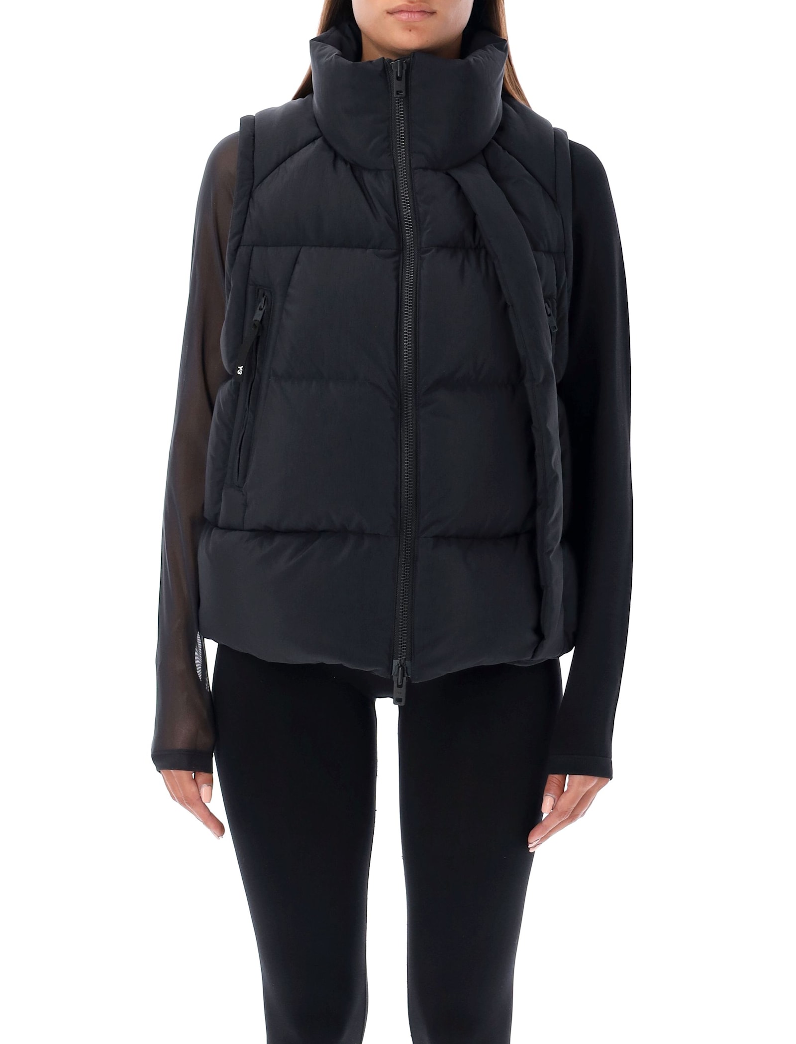 Shop Y-3 Puffer Vest In Black