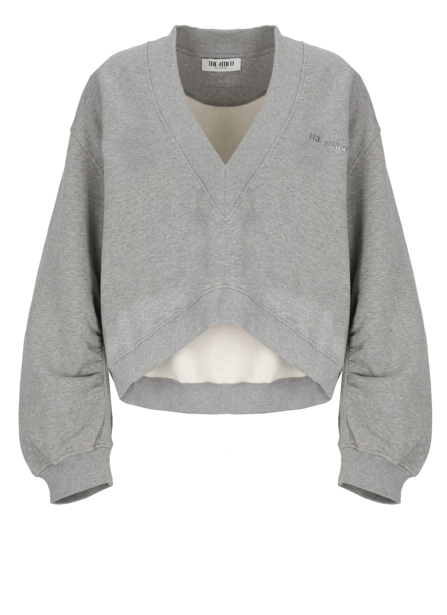 Attico Fleece Sweatshirt Sweatshirts Grey In Gray