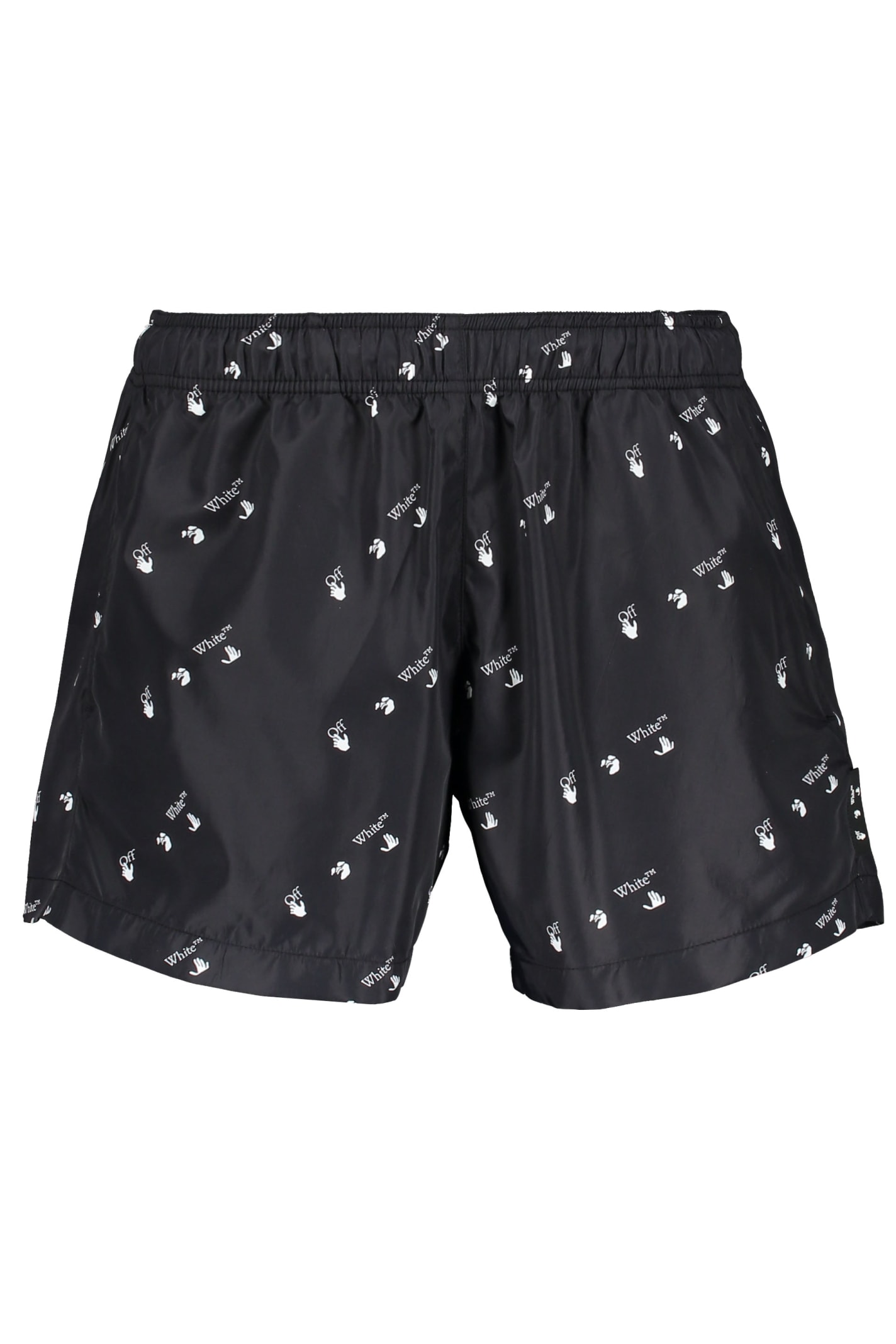 Off-white Nylon Swim Shorts In Black