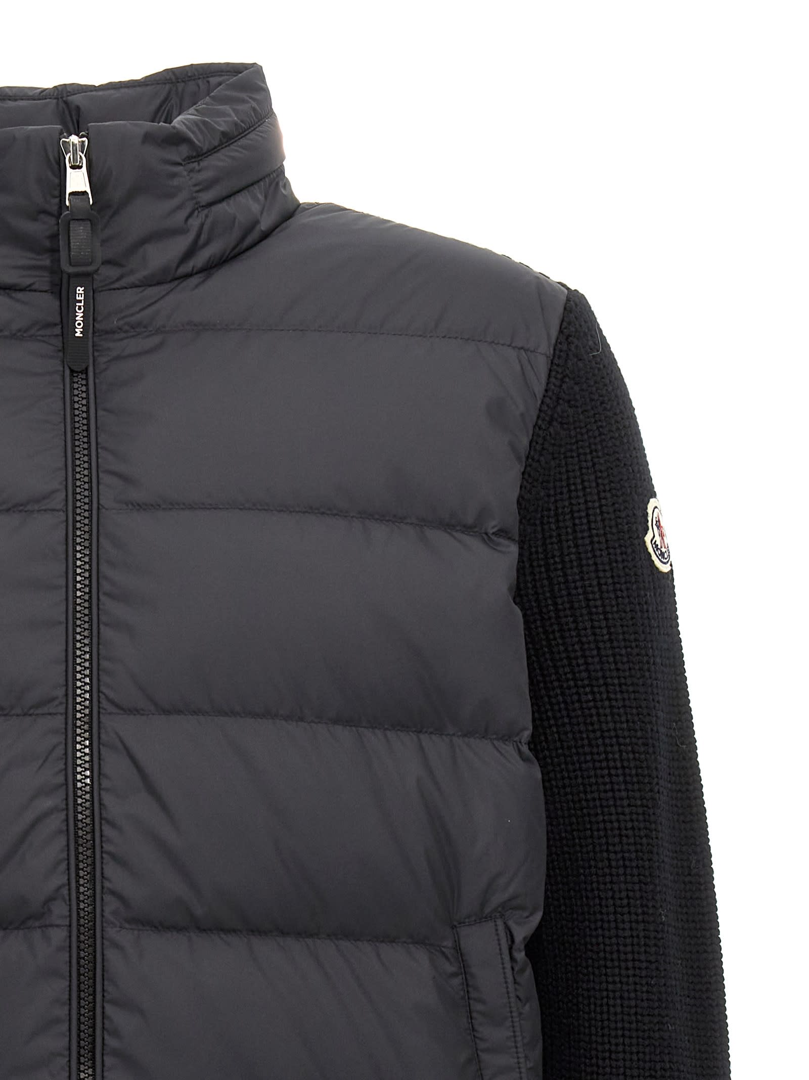 Shop Moncler Tricot Cardigan In Black