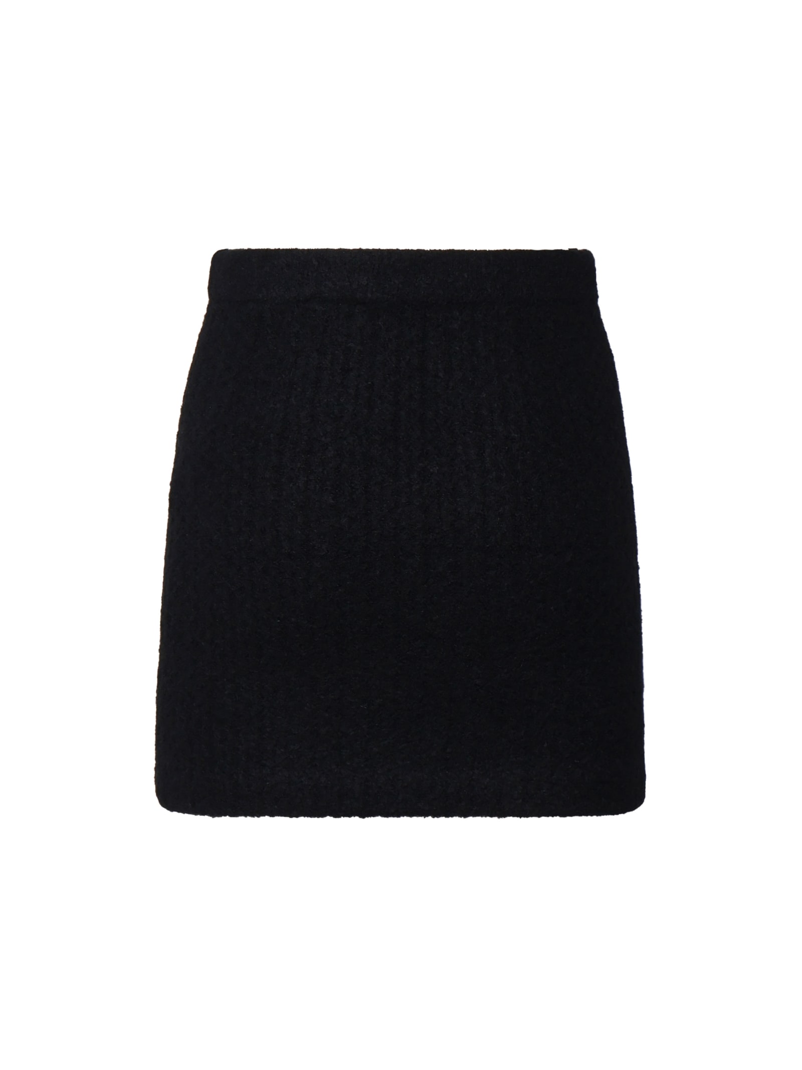 Shop Self-portrait Cashmere Mini Skirt In Black