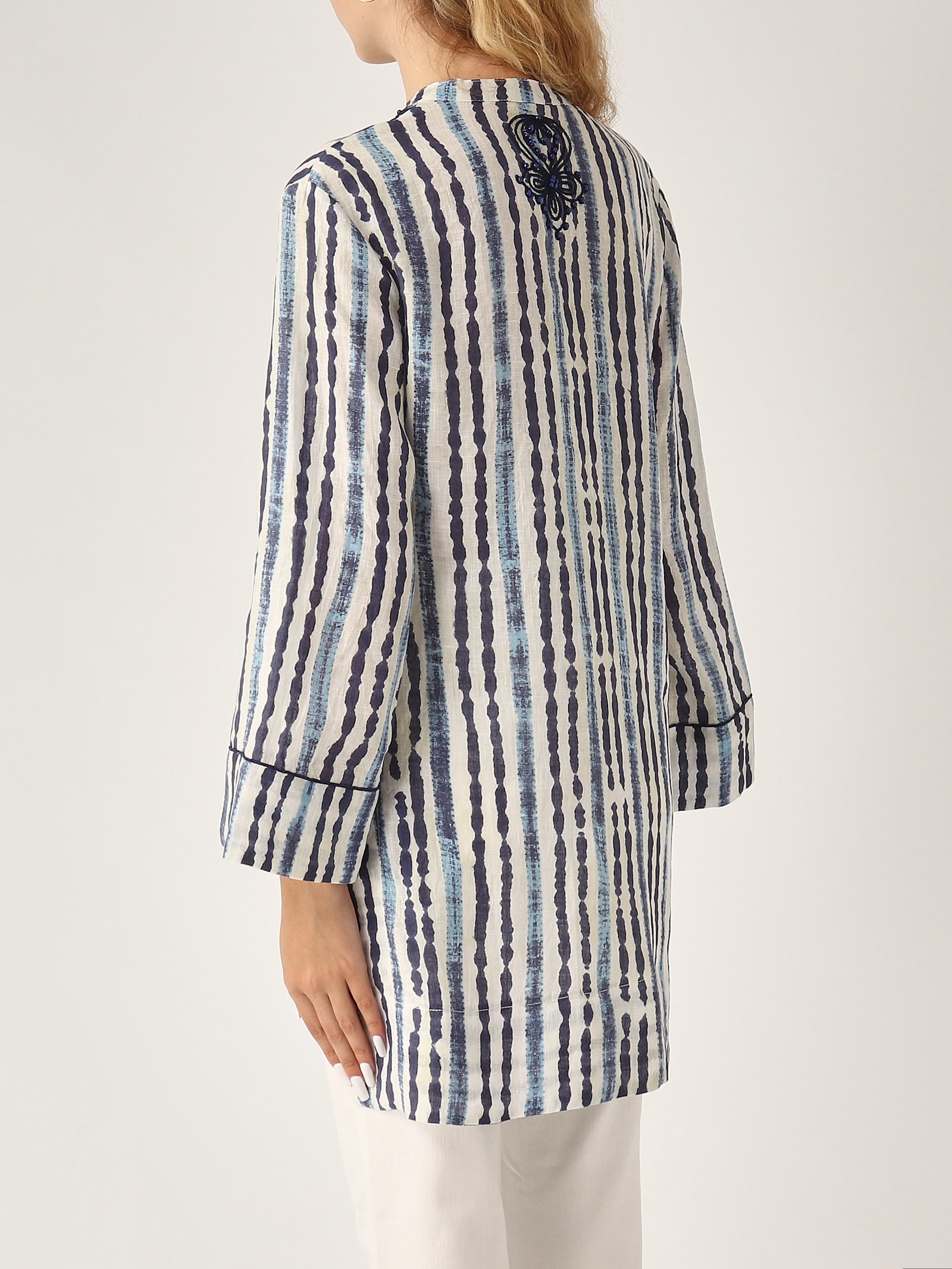 Maliparmi Camicia Caftano Shirt In Blue