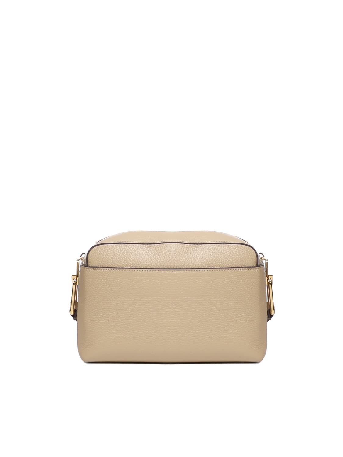 Shop Coccinelle Borsa Liya In Pelle A Grana Con Tracolla In Beige