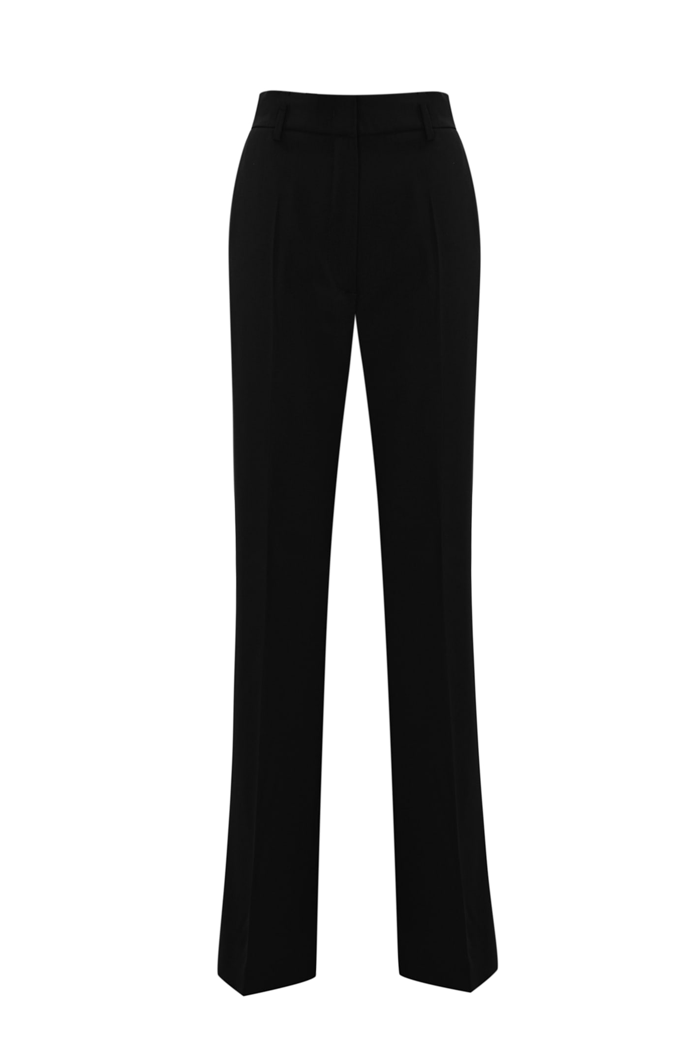 Shop Max Mara Alabama Cady Trousers In Nero