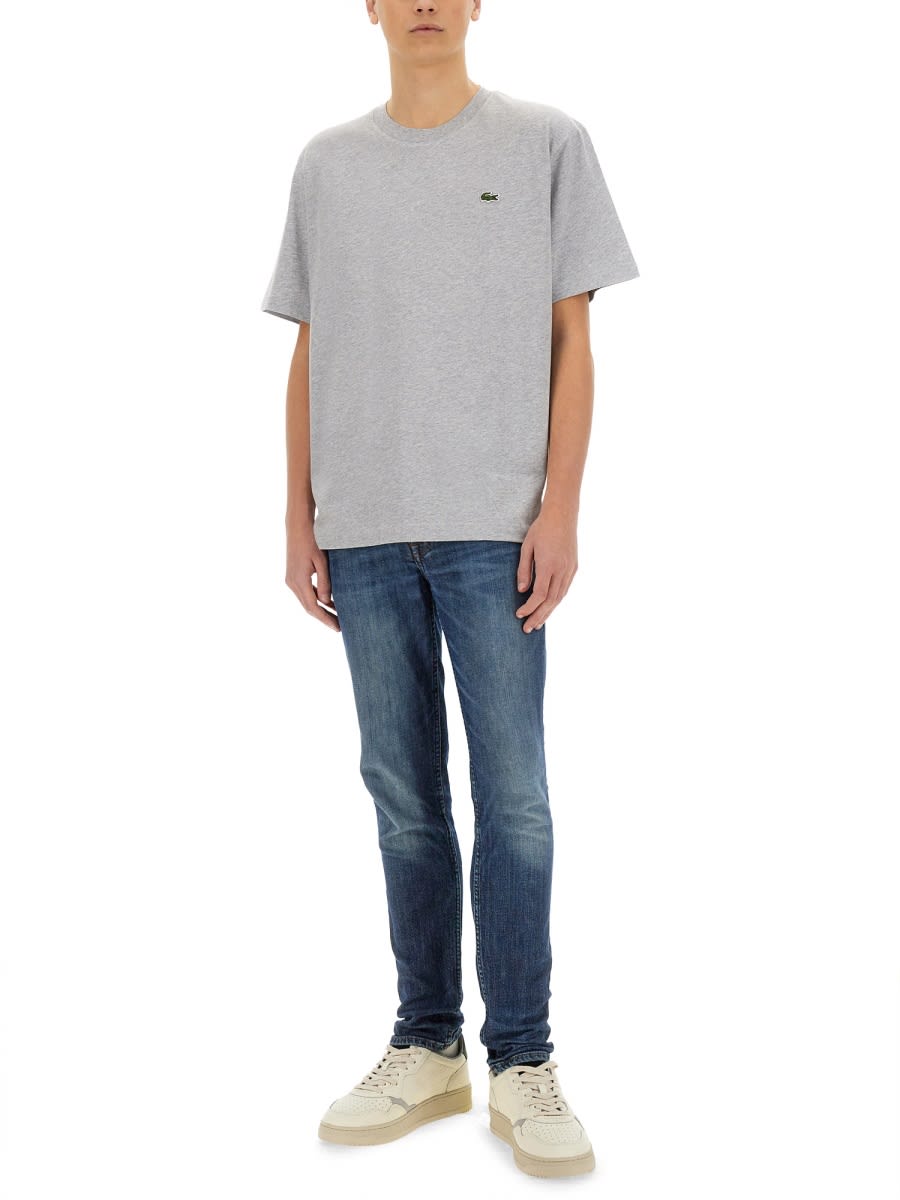 Lacoste T-shirt With Logo In Grey