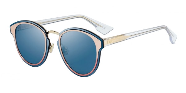 Shop Dior Sunglasses In Oro E Bianco/blu Specchiato