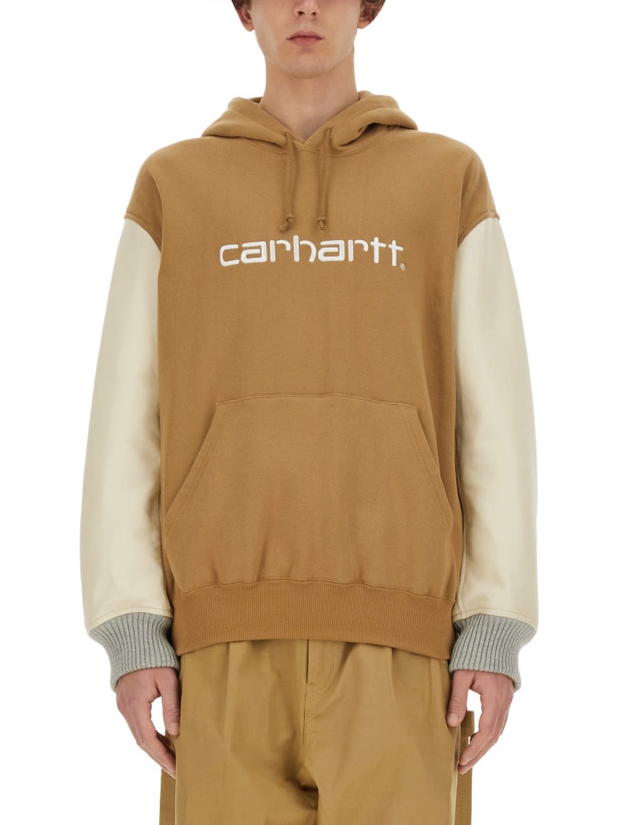 Shop Junya Watanabe Man X Carhartt Sweatshirt In Beige