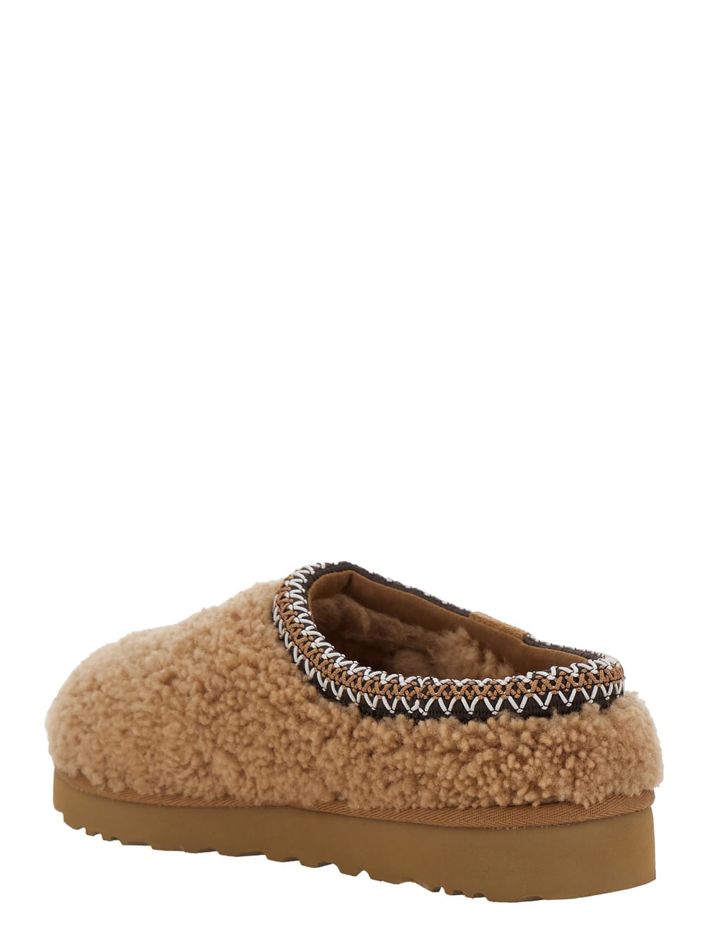Shop Ugg Tasman Maxi Curli Beige Slip-on Mule In Shearling Woman